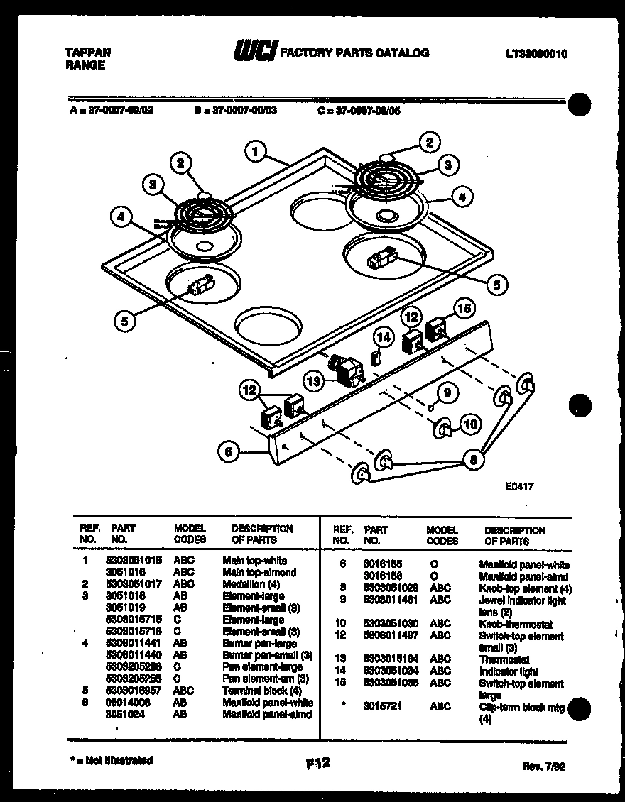 02 - COOKTOP PARTS