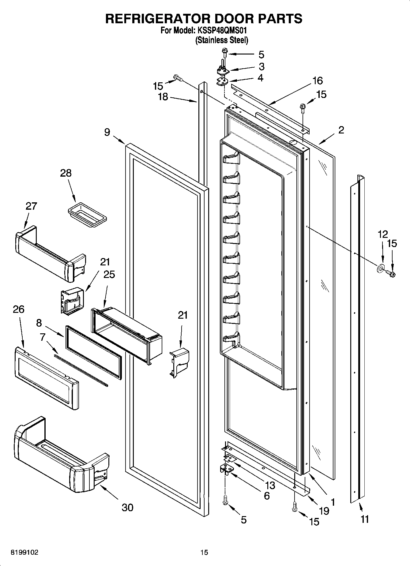 10 - REFRIGERATOR DOOR PARTS