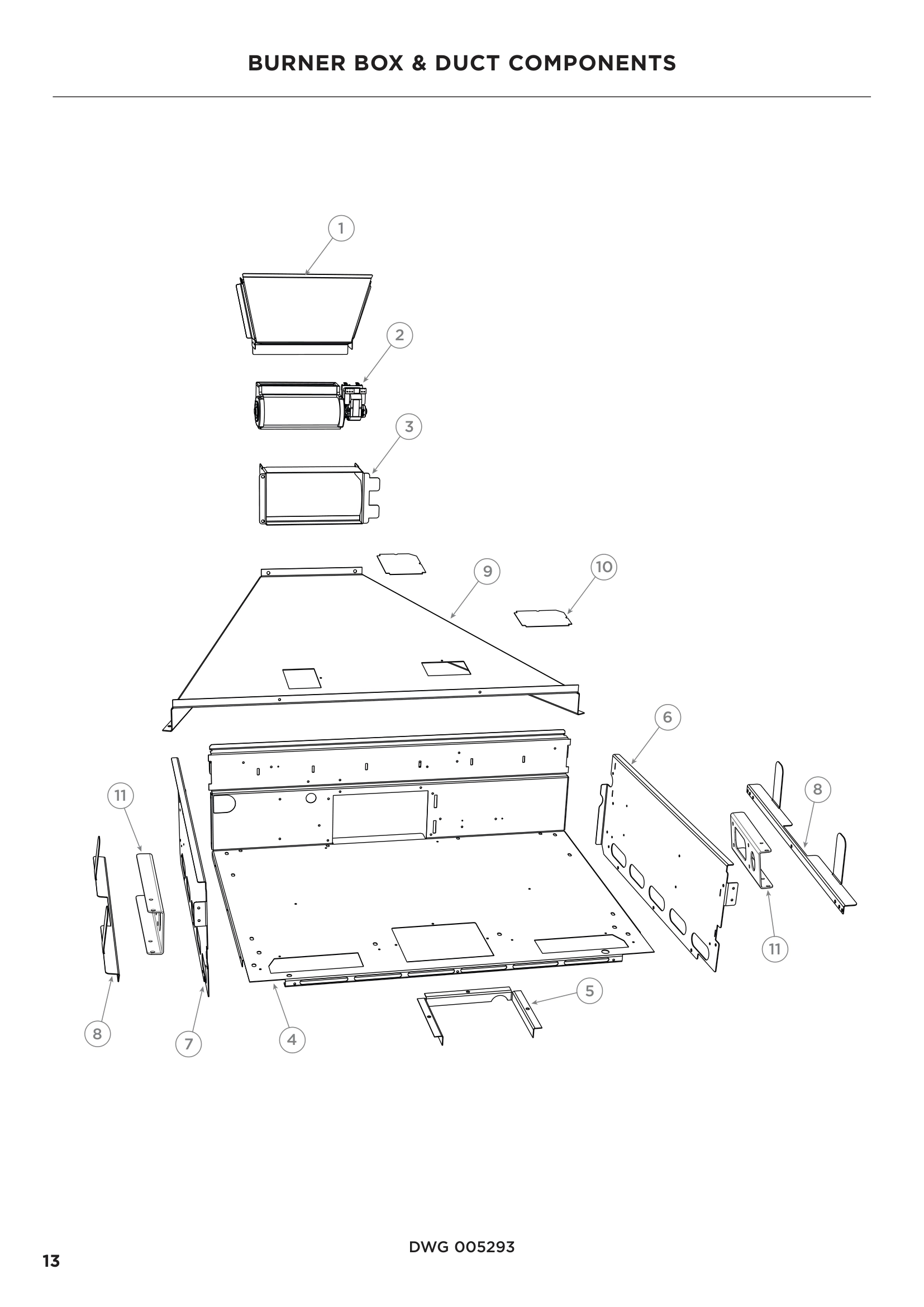 BURNER BOX & DUCT COMPONENTS
