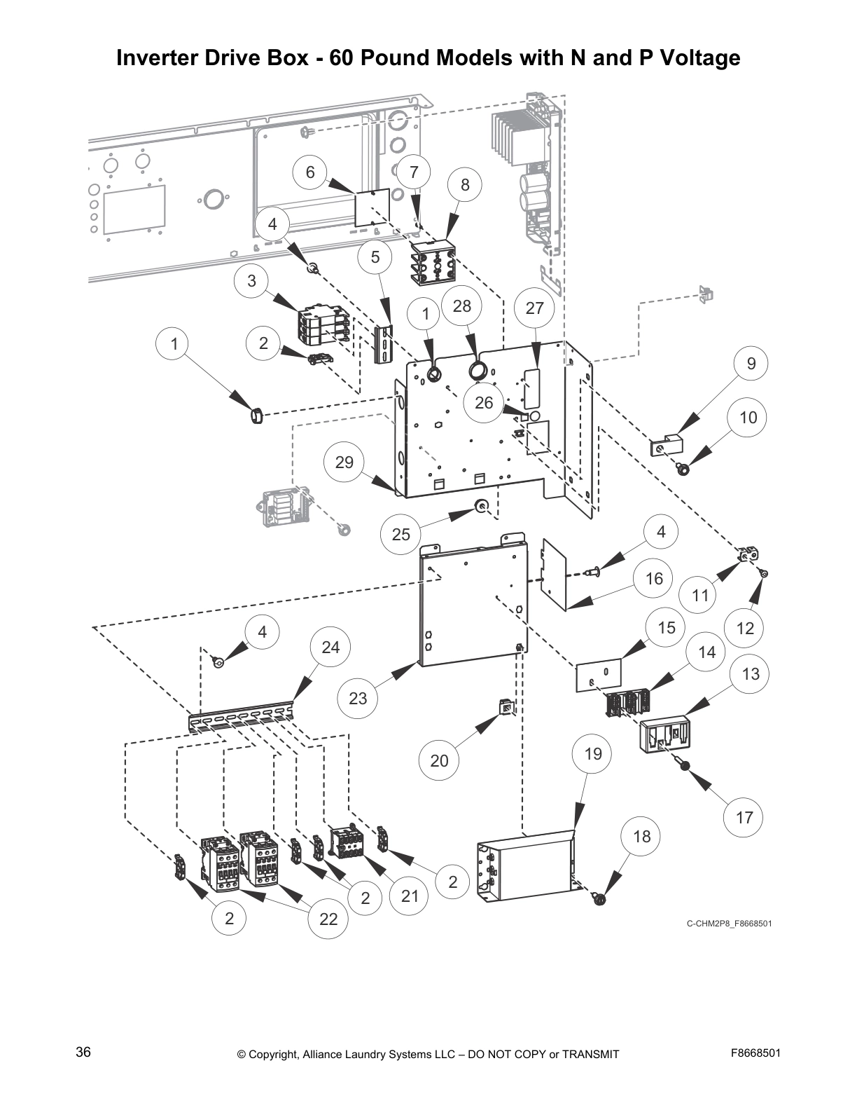 Inverter Drive Box - 60 Pound Models with N and P Voltage