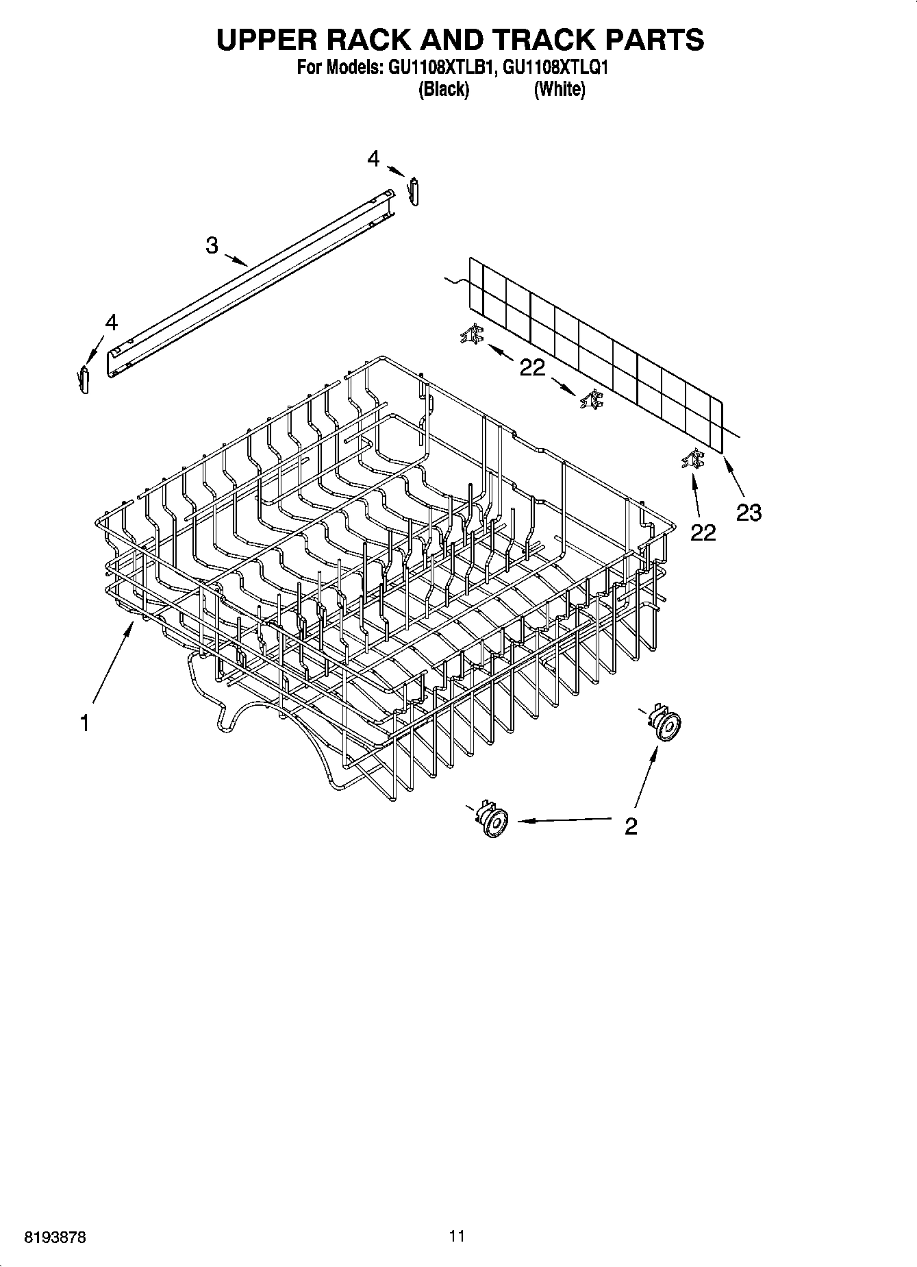 09 - UPPER RACK AND TRACK PARTS