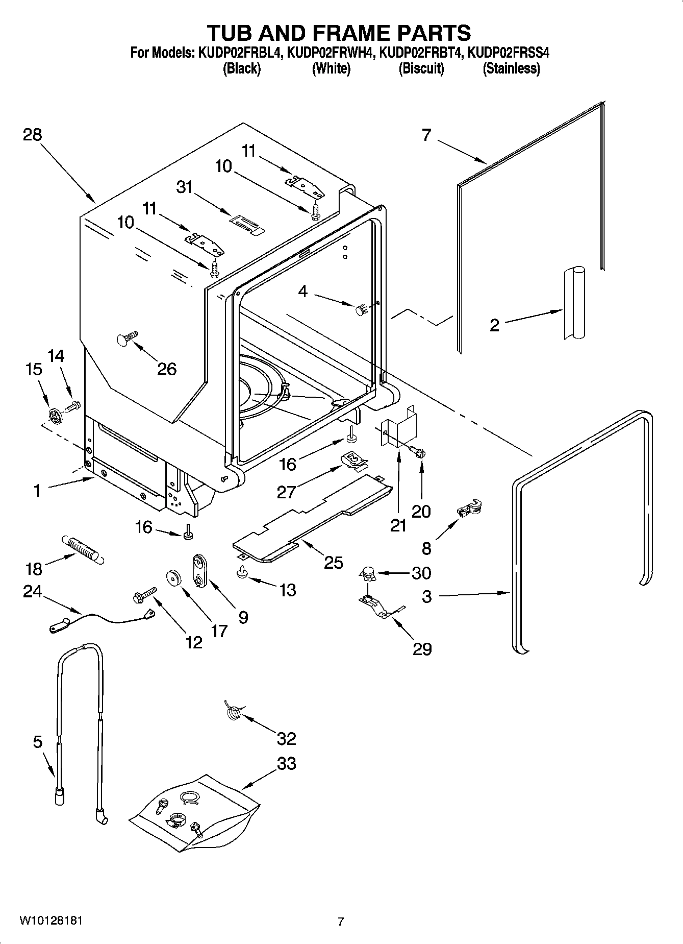 07 - TUB AND FRAME PARTS