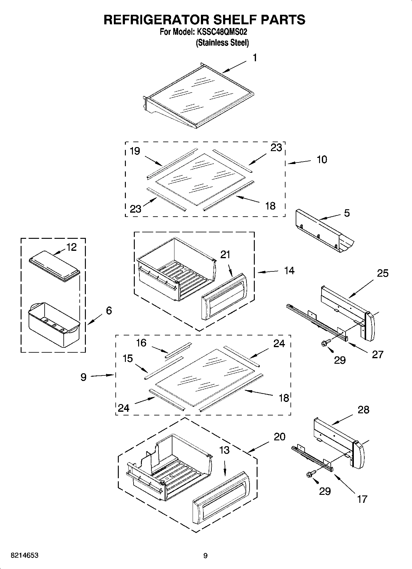 07 - REFRIGERATOR SHELF PARTS