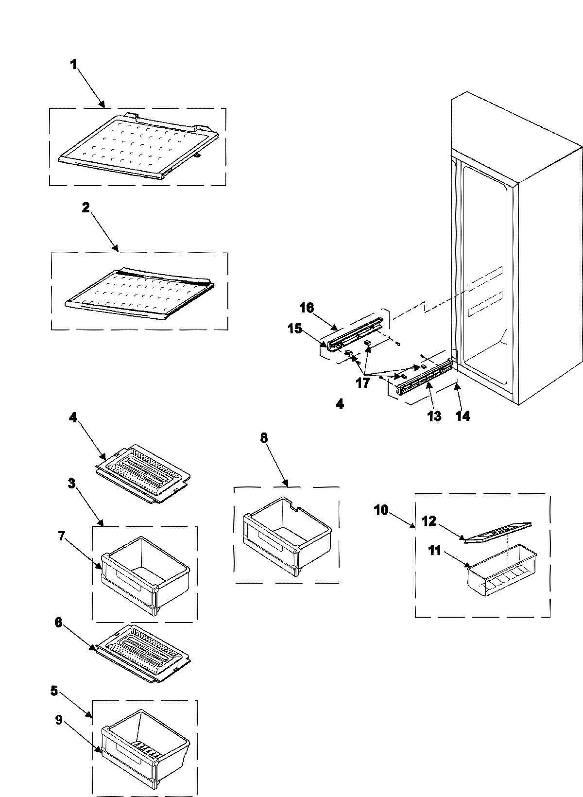 12 - REFRIGERATOR SHELVES