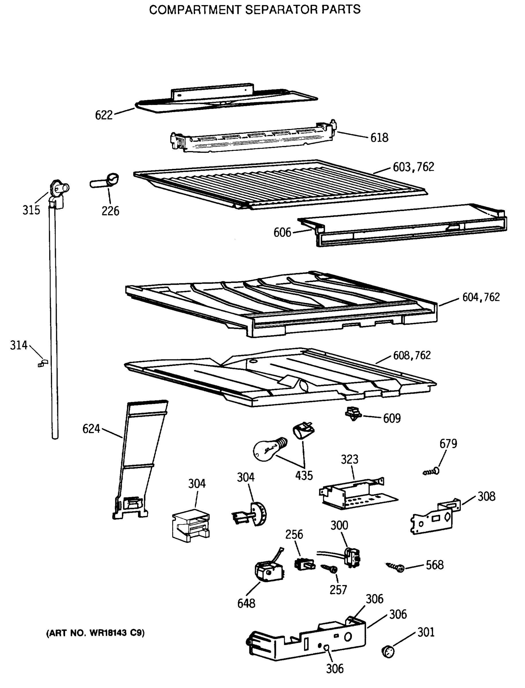 COMPARTMENT SEPARATOR PARTS