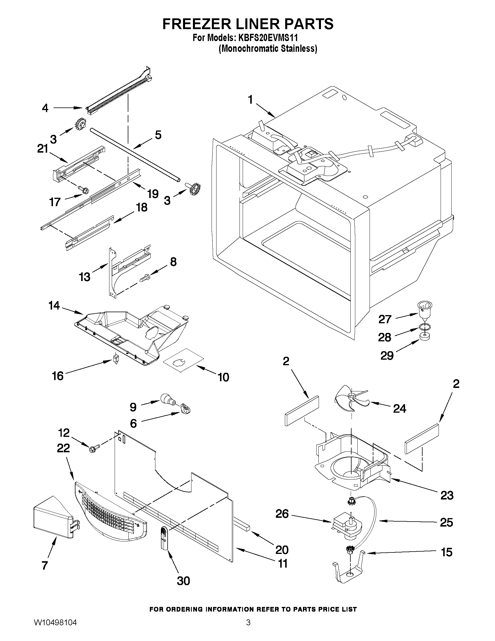 02 - FREEZER LINER PARTS