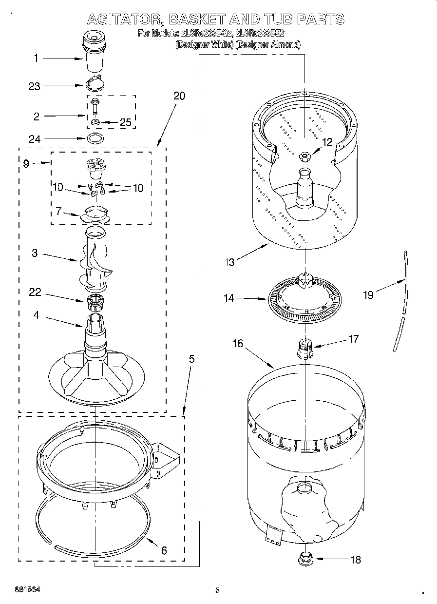 03 - AGITATOR, BASKET AND TUB