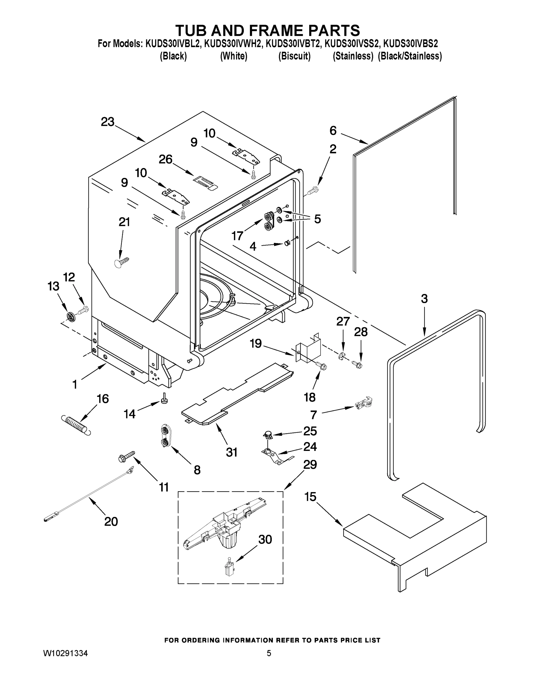 05 - TUB AND FRAME PARTS