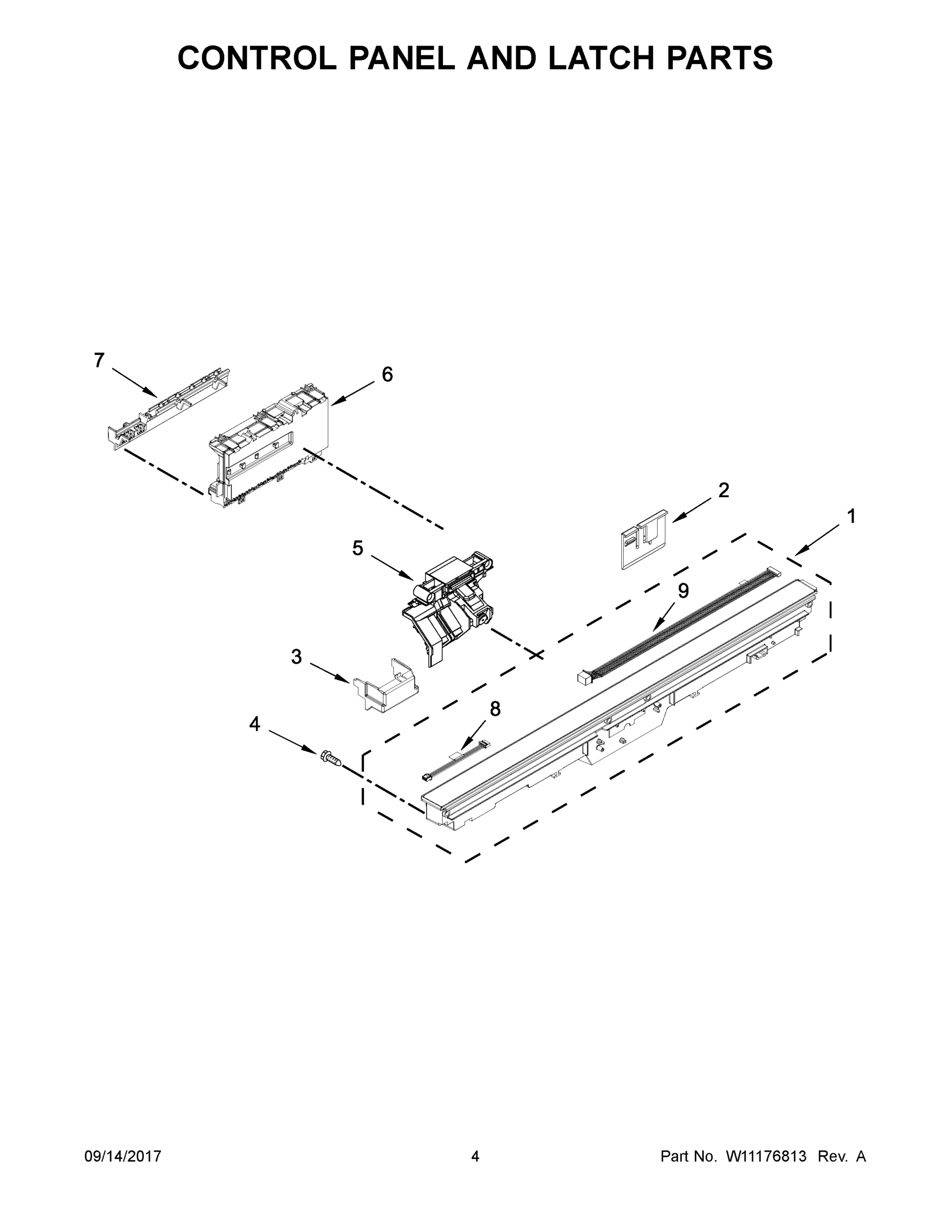 03 - CONTROL PANEL AND LATCH PARTS