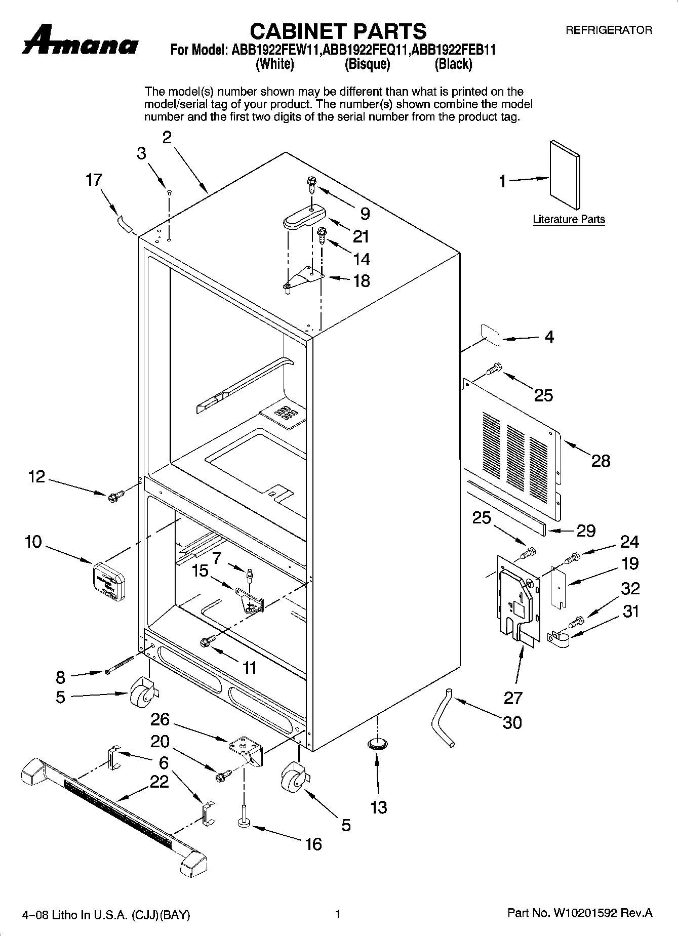01 - CABINET PARTS
