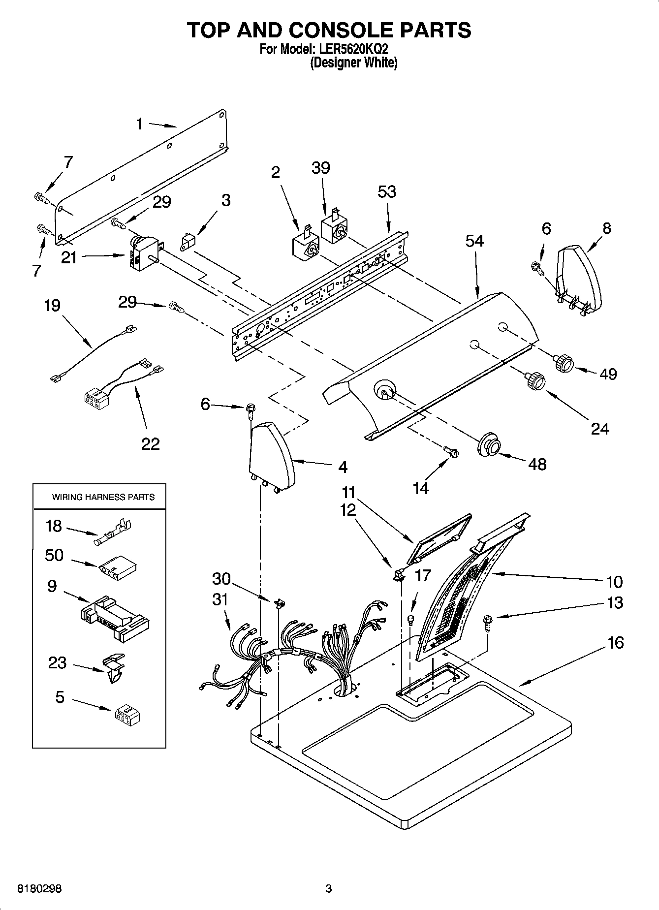 02 - TOP AND CONSOLE PARTS