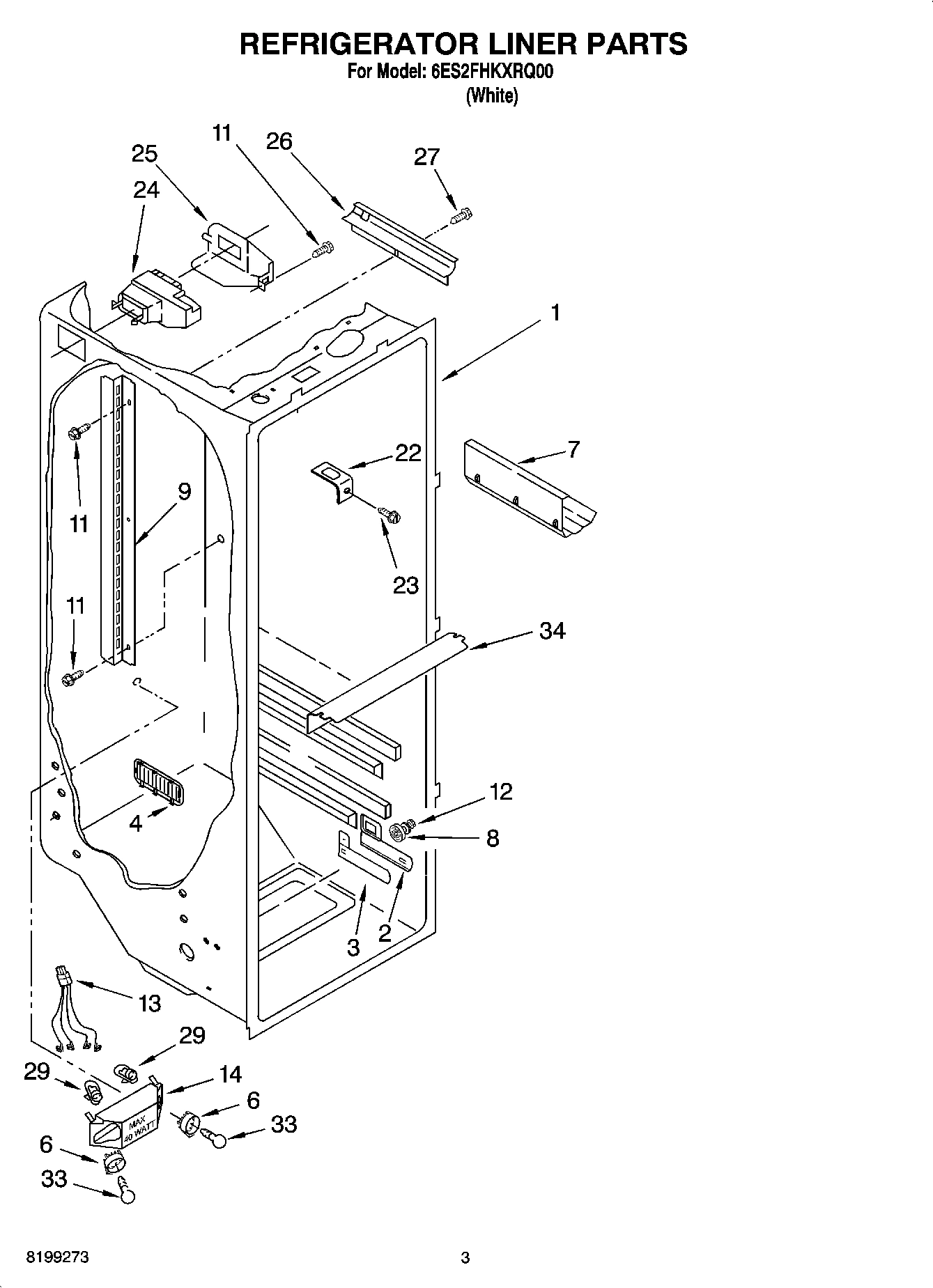 02 - REFRIGERATOR LINER PARTS