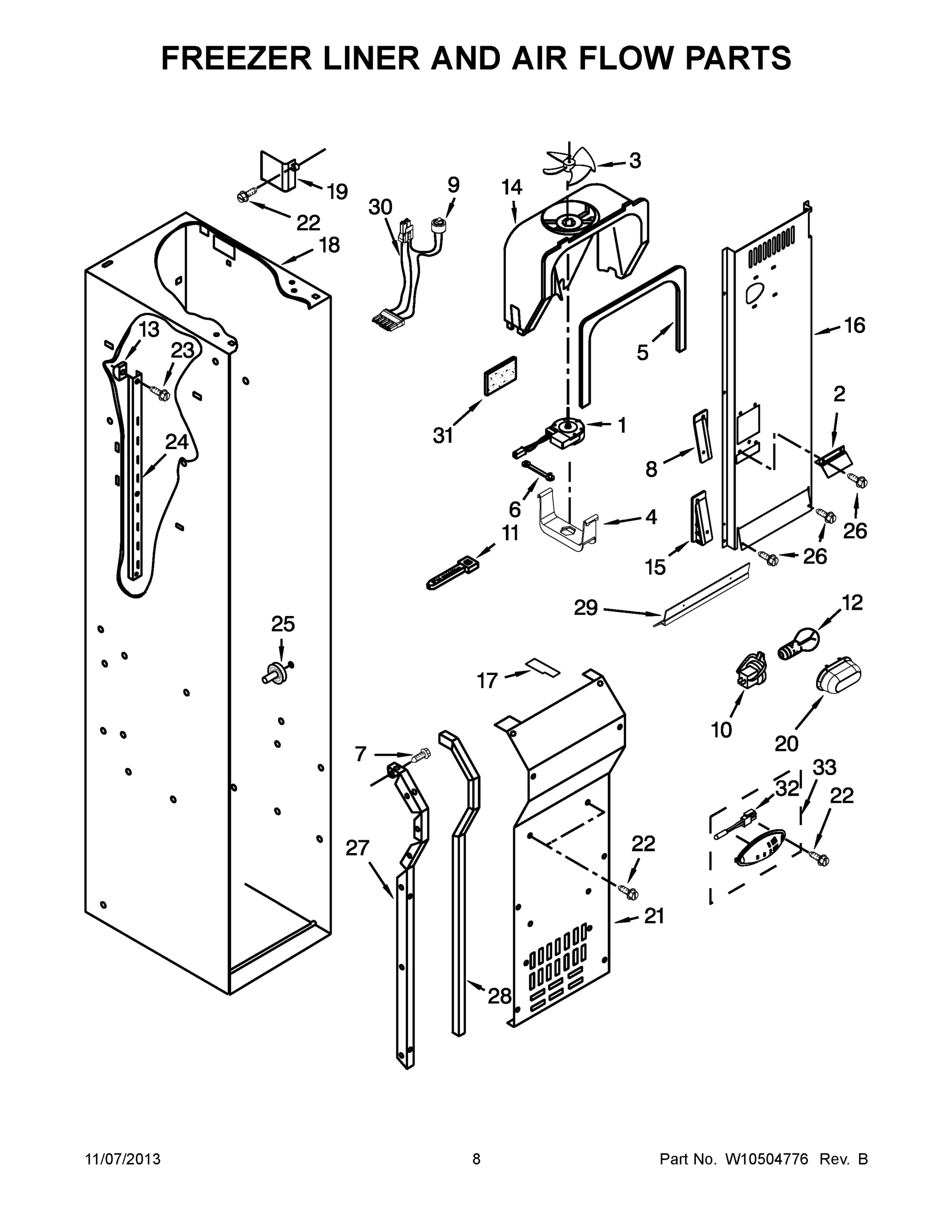 05 - FREEZER LINER AND AIR FLOW PARTS