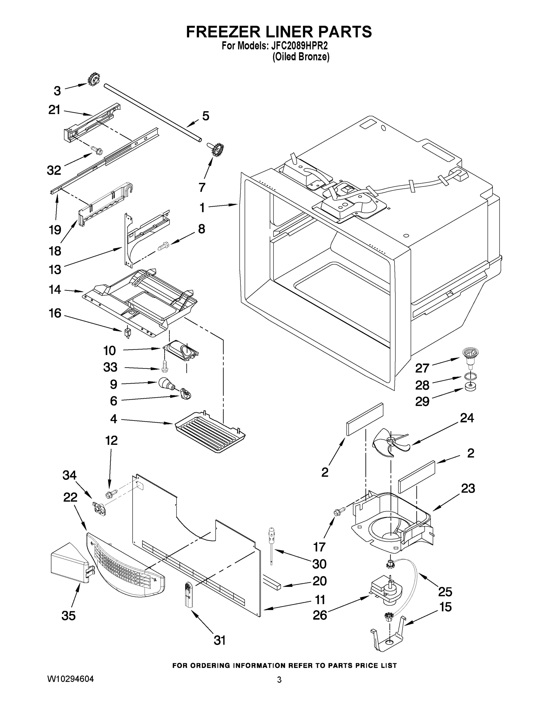 02 - FREEZER LINER PARTS