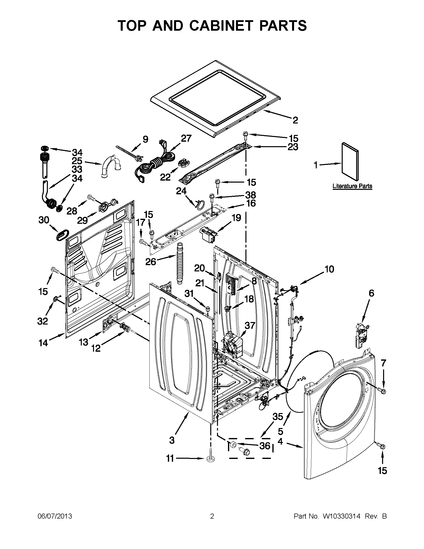01 - TOP AND CABINET PARTS