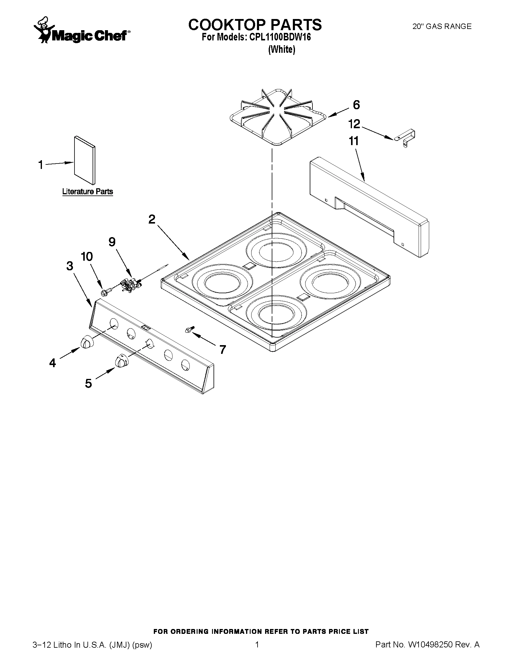 01 - COOKTOP PARTS