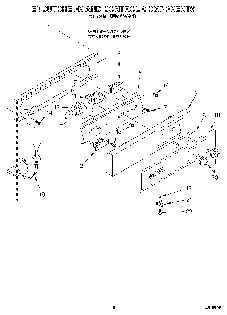 04 - ESCUTCHEON AND CONTROL COMPONENTS
