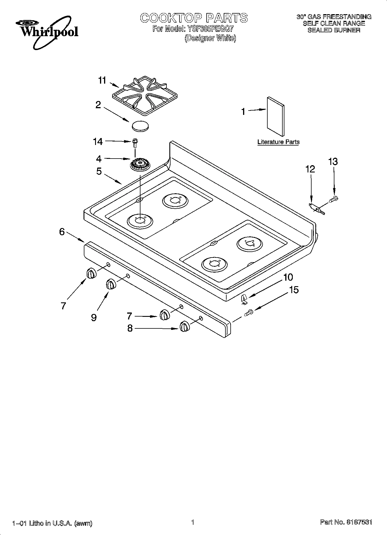01 - COOKTOP PARTS