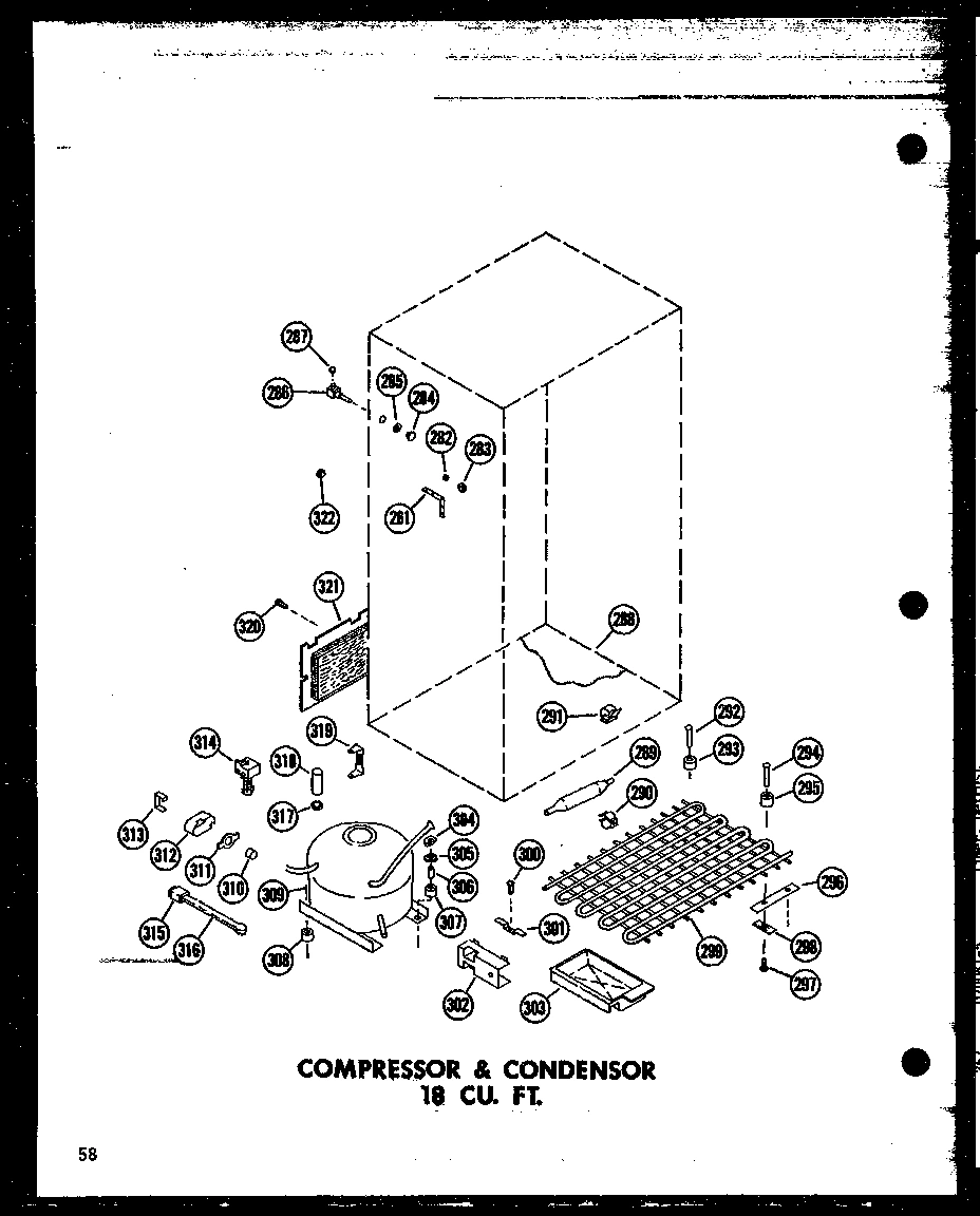 01 - COMPRESSOR & CONDENSOR 18 CU. FT.