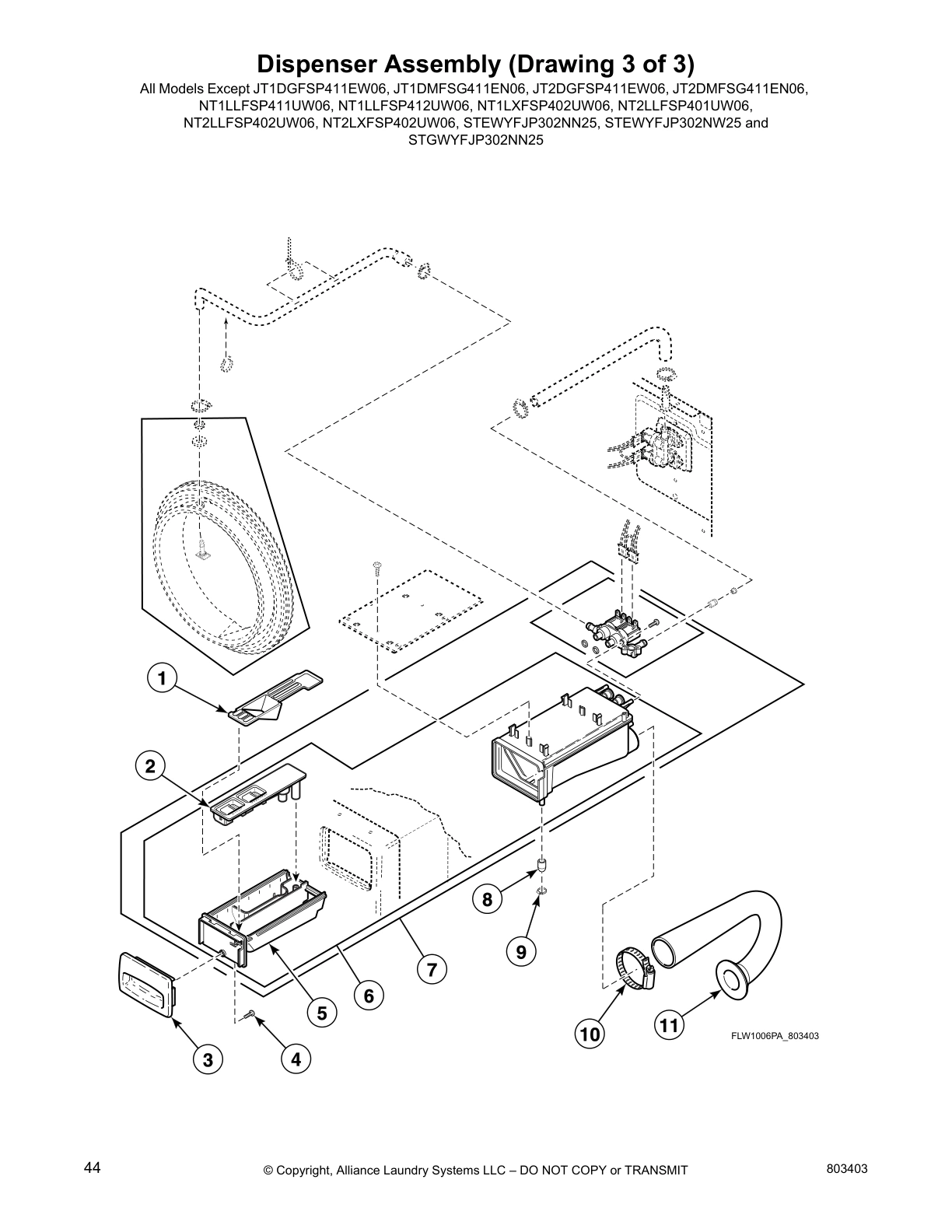 Dispenser Assembly (Drawing 3 of 3)