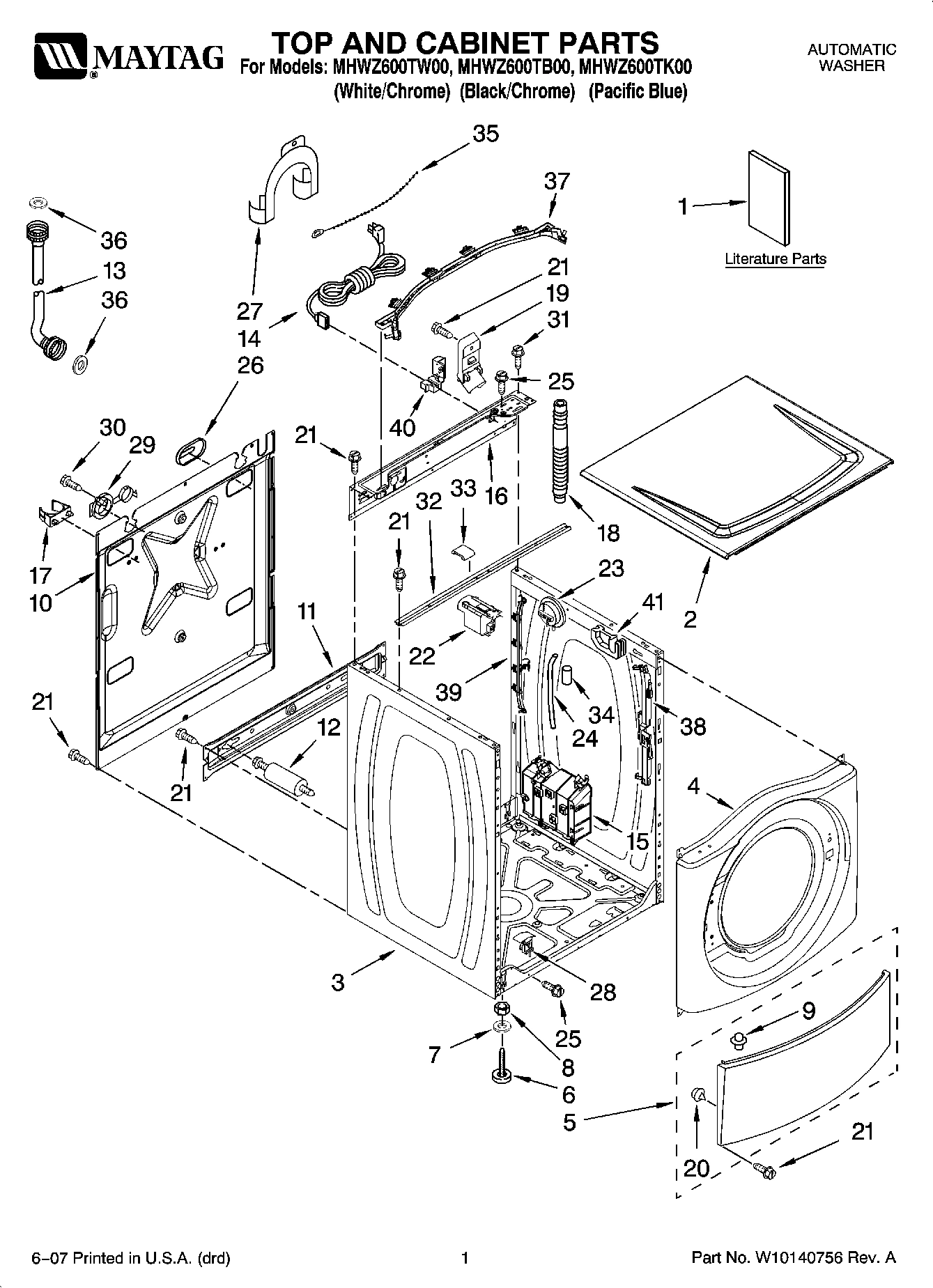 01 - TOP AND CABINET PARTS