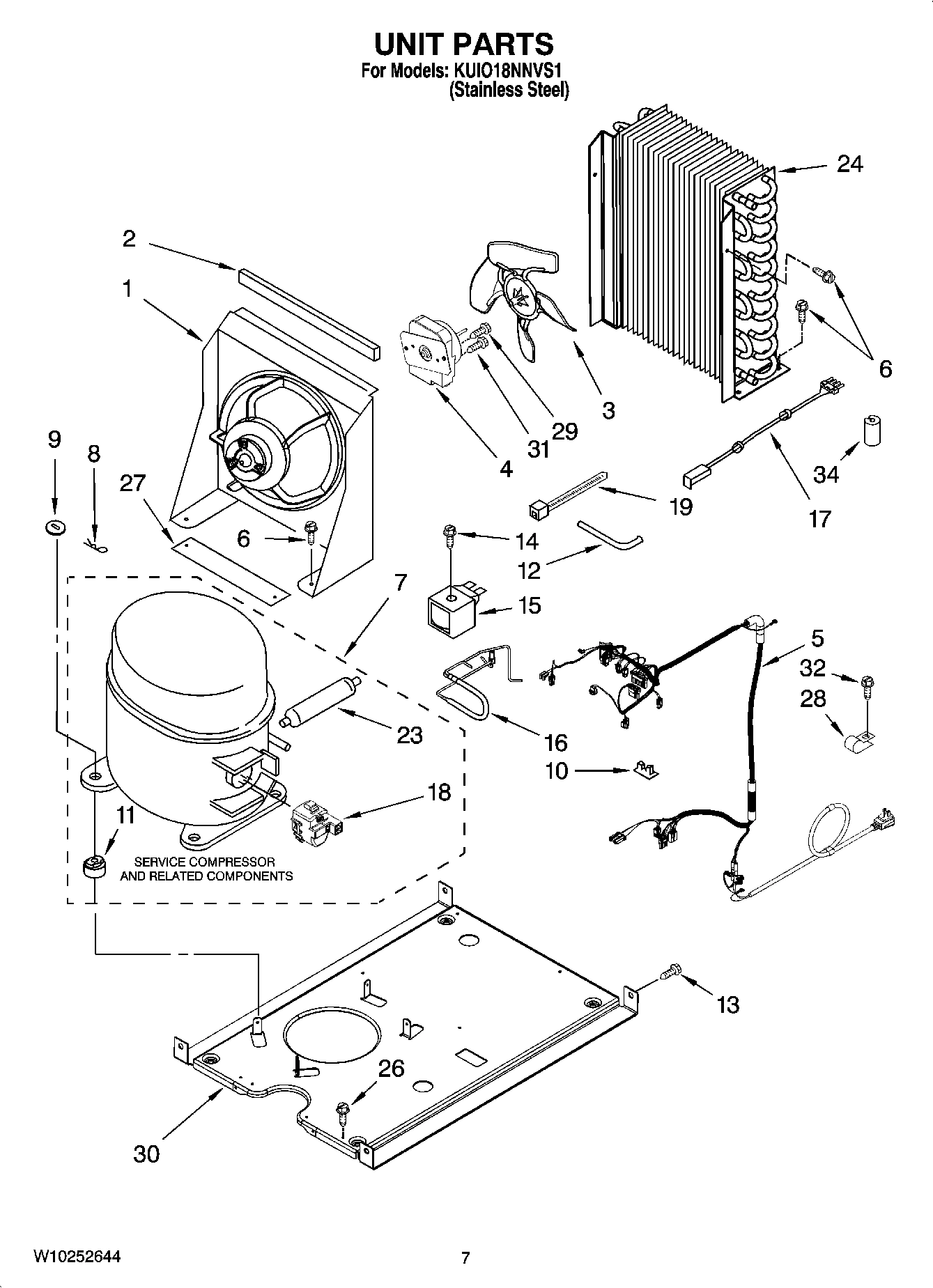05 - UNIT PARTS, OPTIONAL PARTS (NOT INCLUDED)