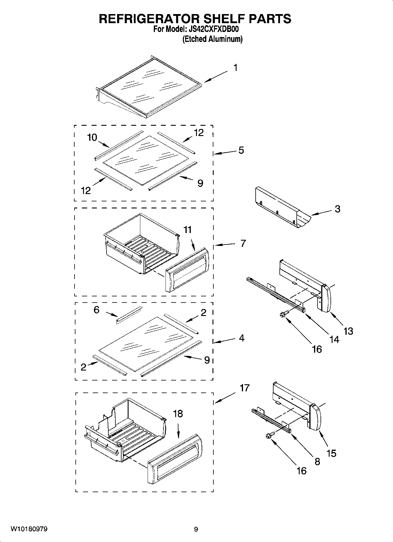 07 - REFRIGERATOR SHELF PARTS