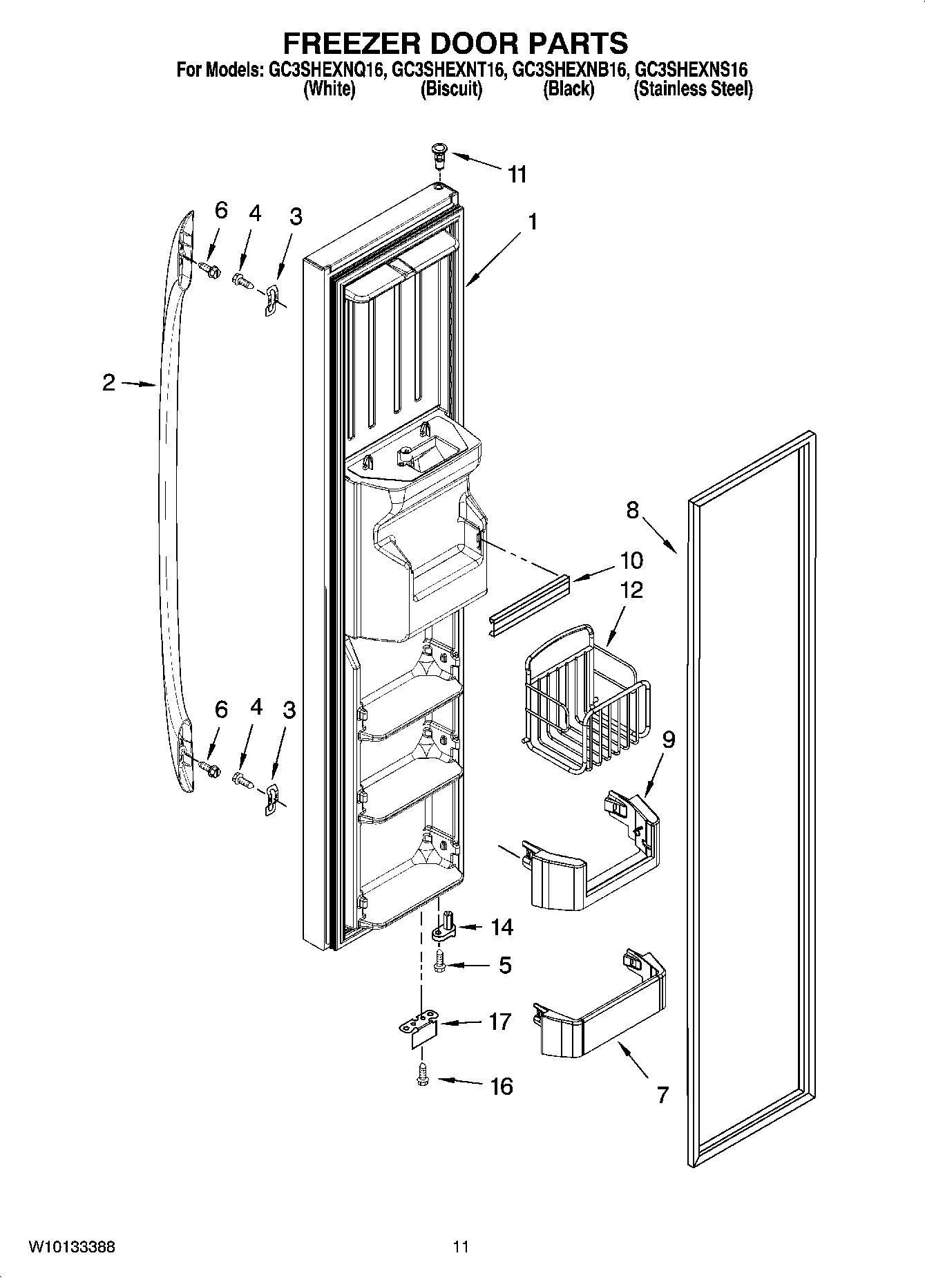 07 - FREEZER DOOR PARTS
