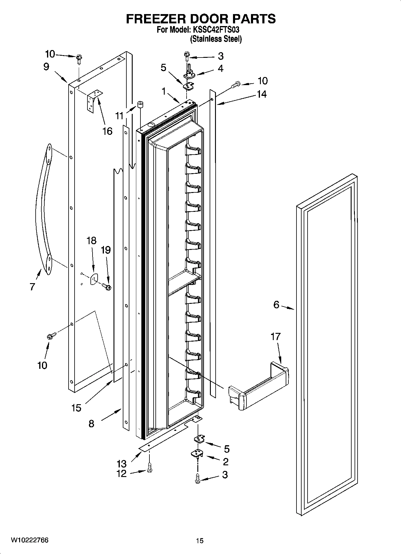 10 - FREEZER DOOR PARTS
