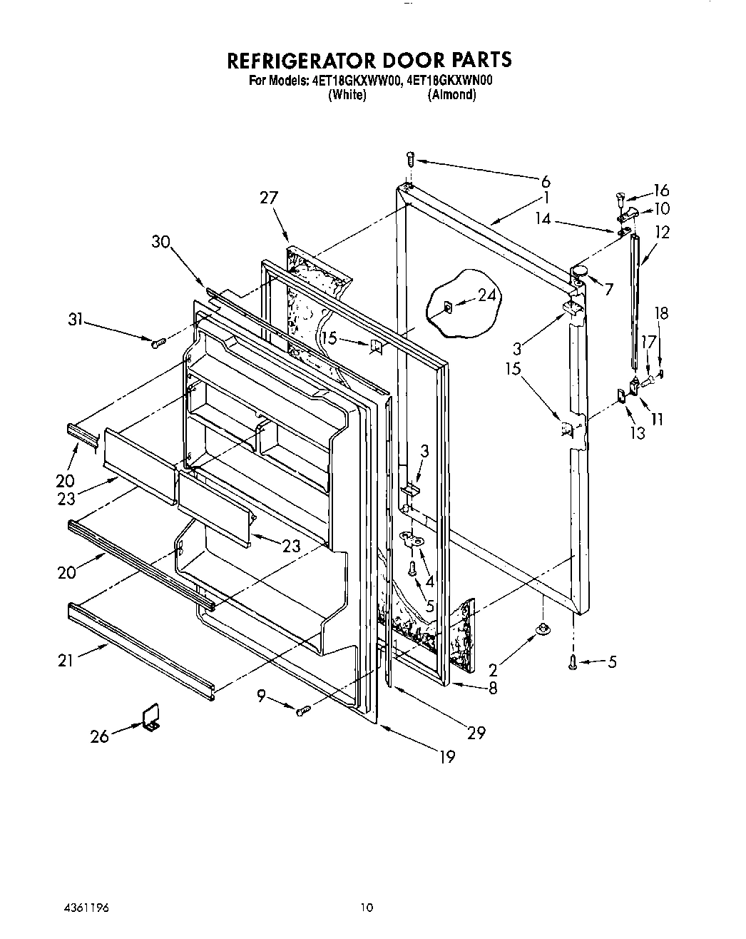 09 - REFRIGERATOR DOOR, LIT/OPTIONAL