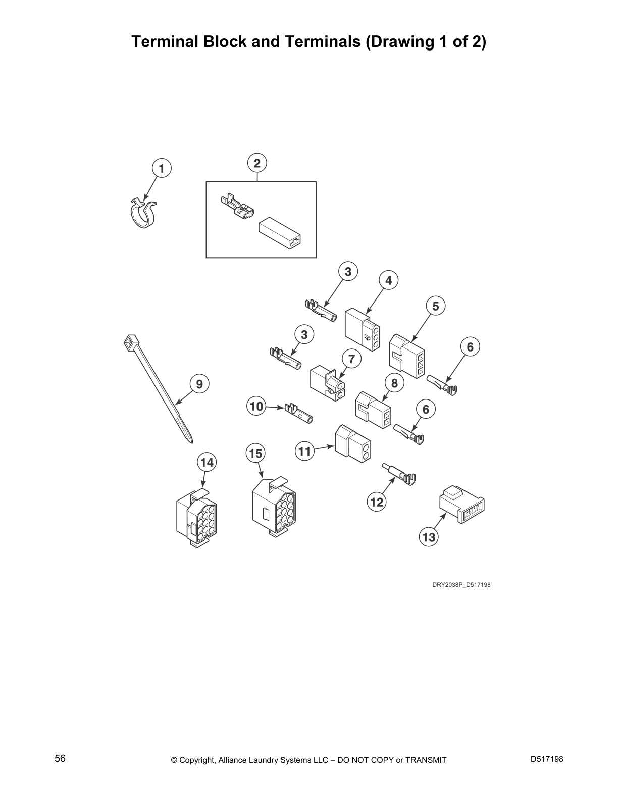 Terminal Block and Terminals (Drawing 1 of 2)
