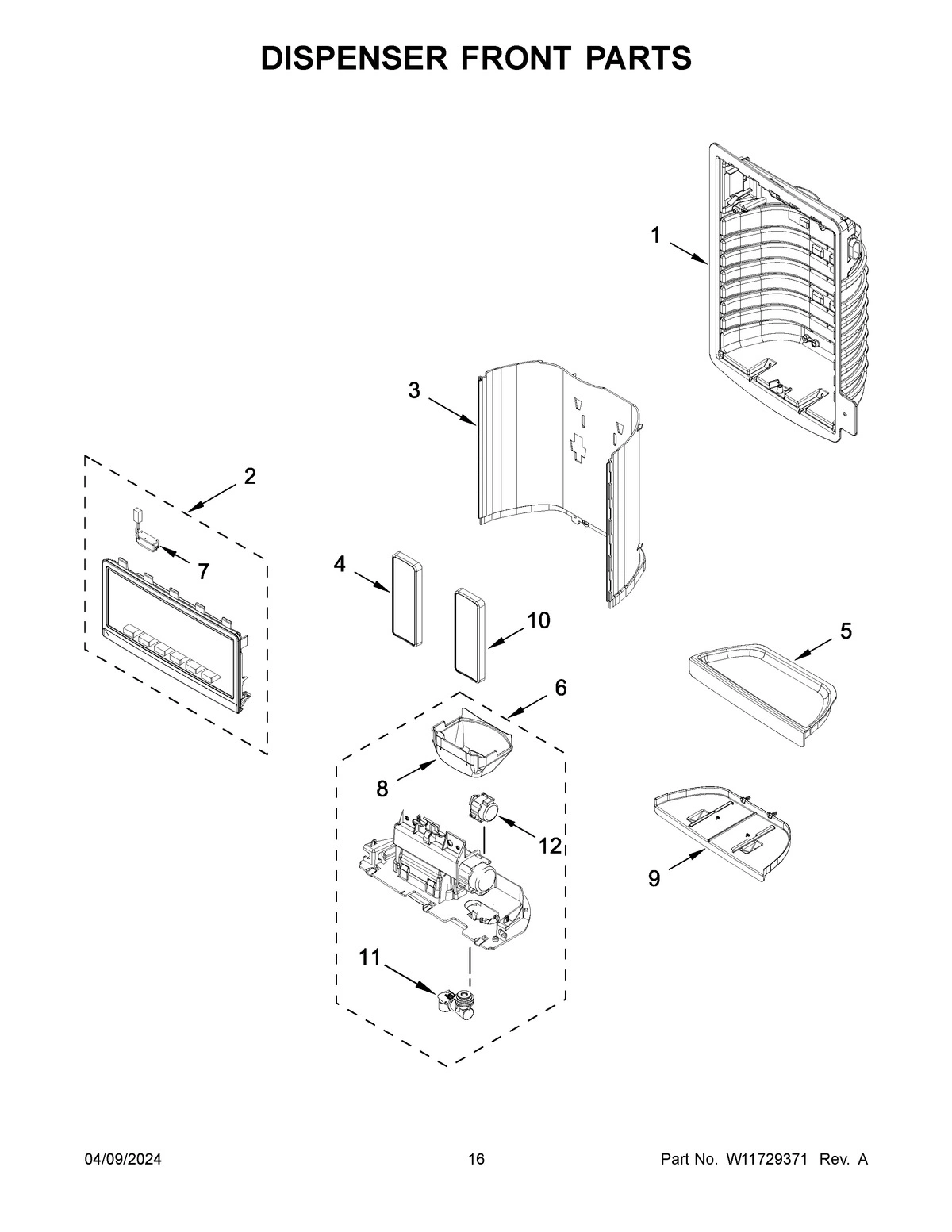 09 - DISPENSER FRONT PARTS