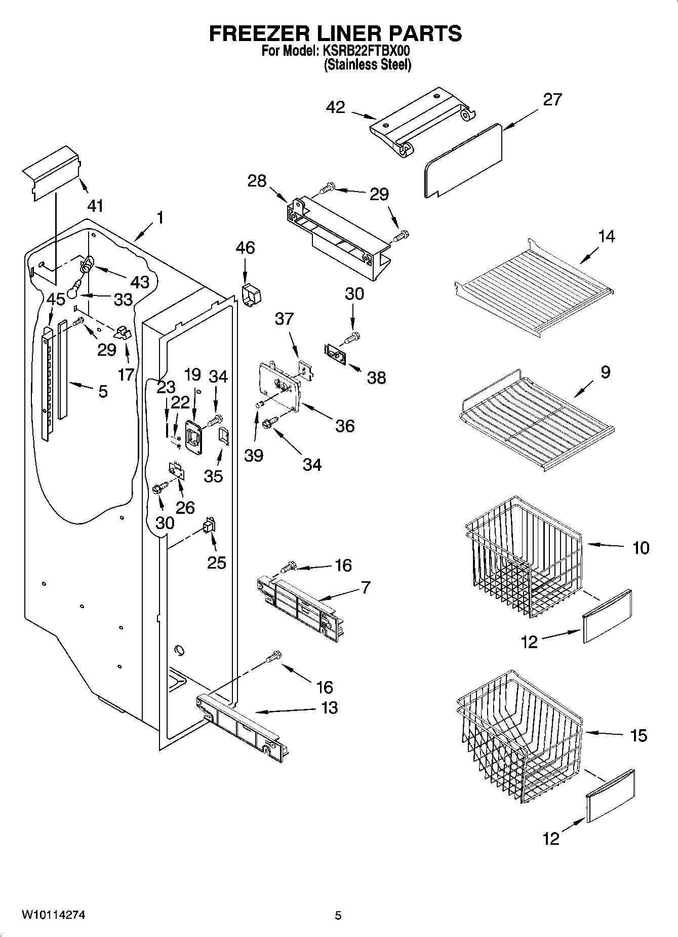 04 - FREEZER LINER PARTS
