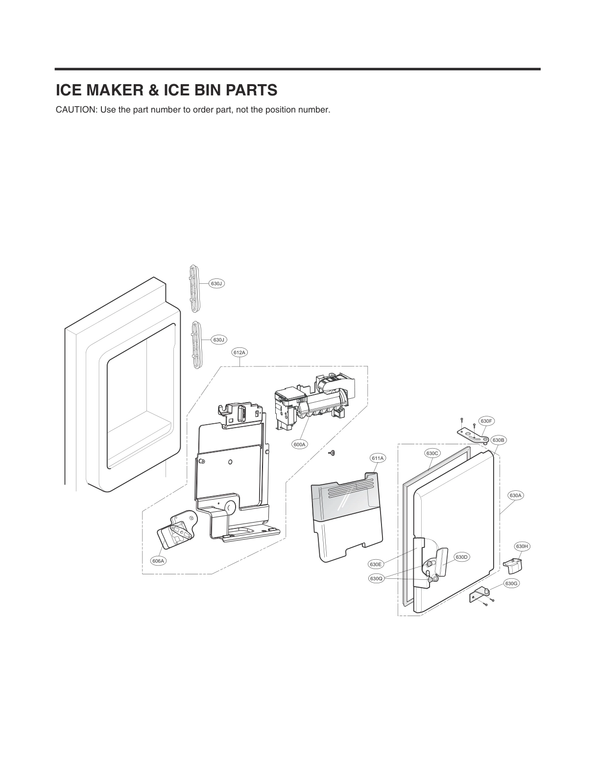 ICE MAKER & ICE BIN PARTS