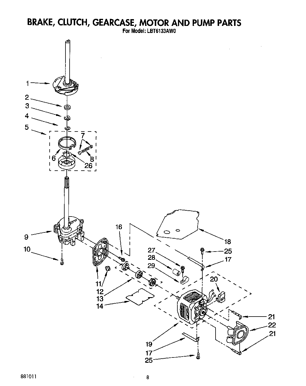 07 - BRAKE, CLUTCH, GEARCASE, MOTOR AND PUMP