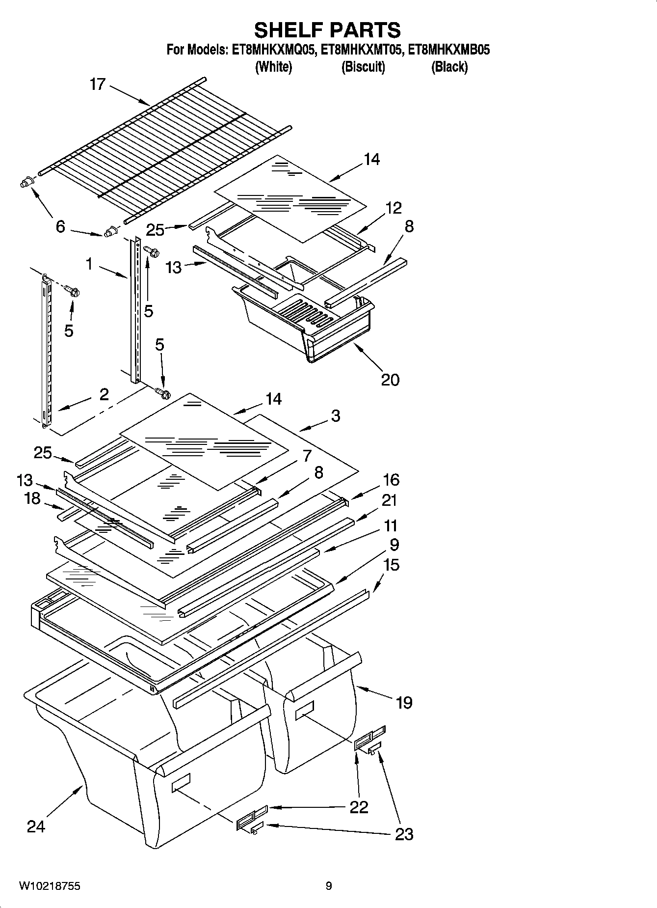 05 - SHELF PARTS, OPTIONAL PARTS
