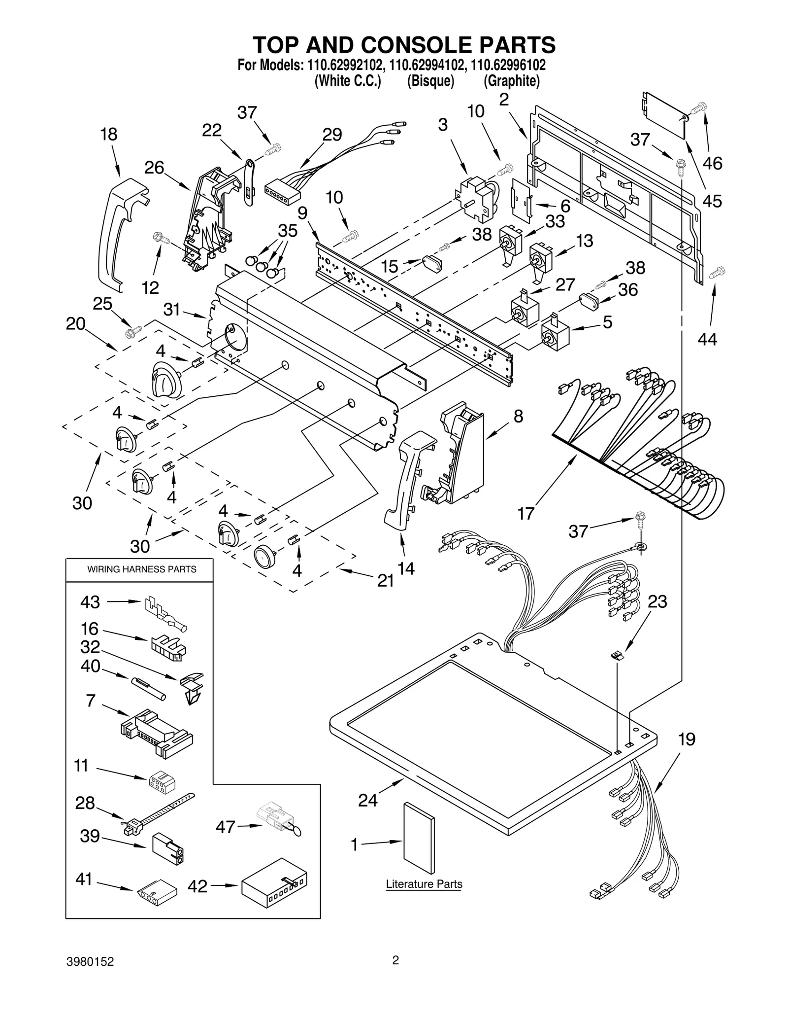 TOP AND CONSOLE PARTS
