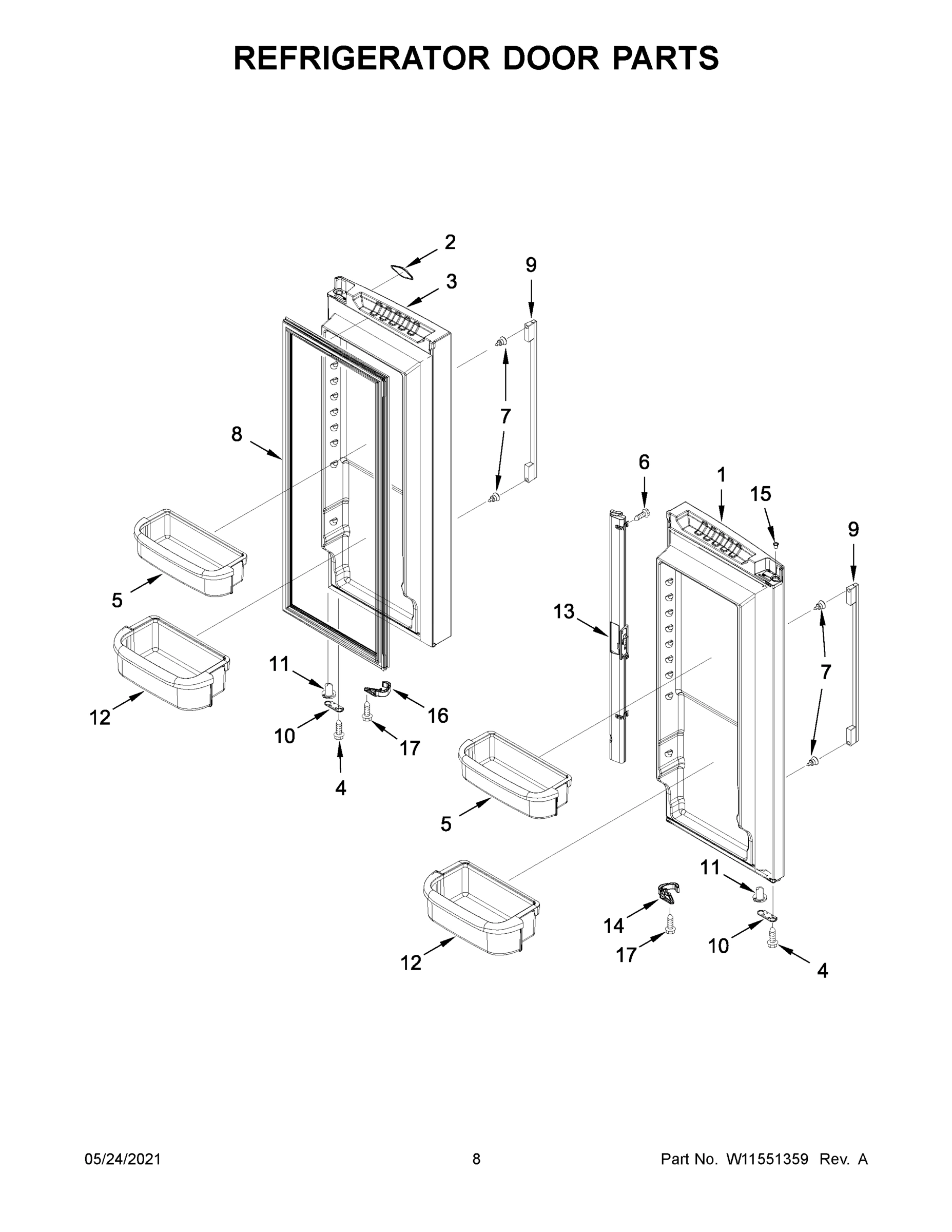 05 - REFRIGERATOR DOOR PARTS