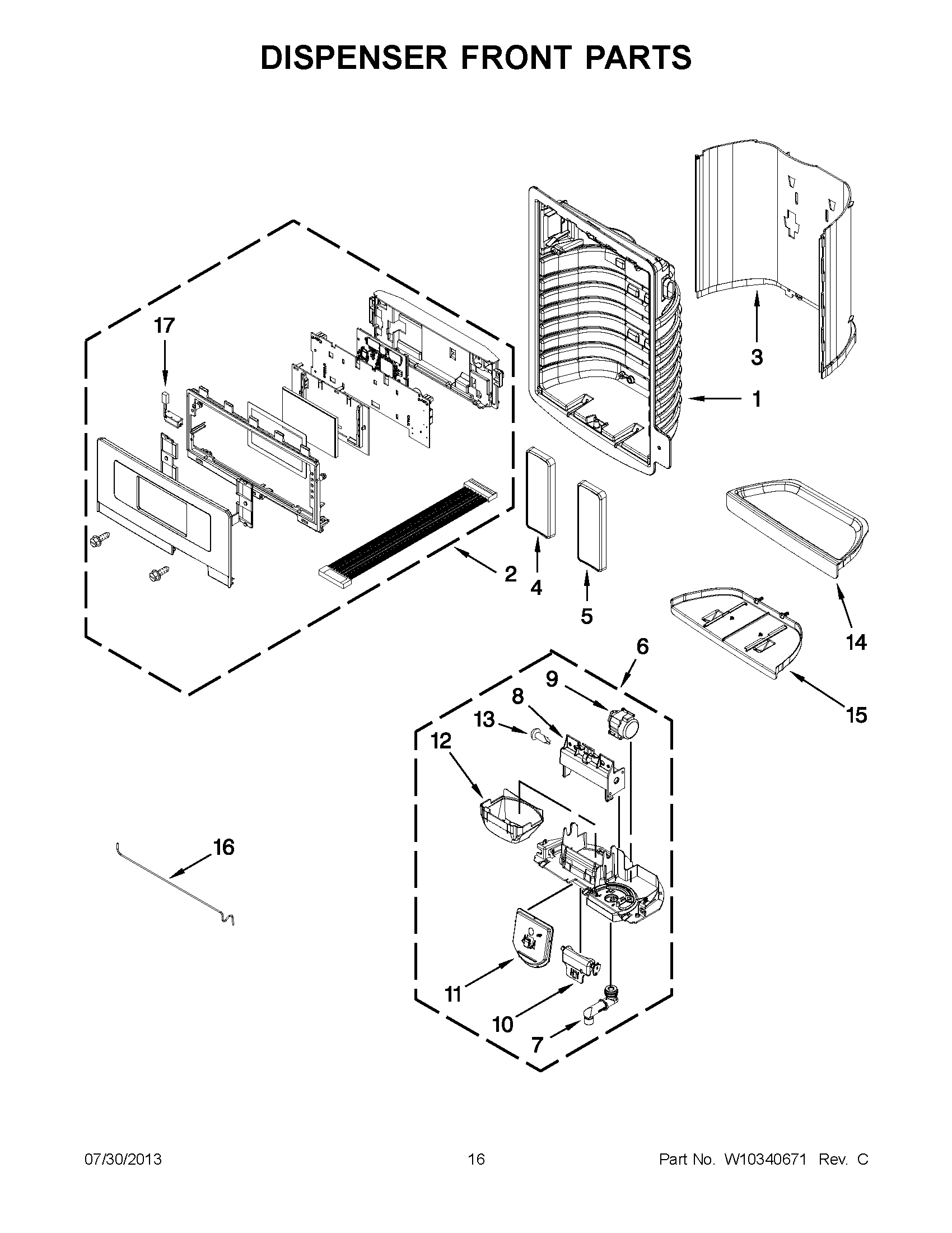 08 - DISPENSER FRONT PARTS