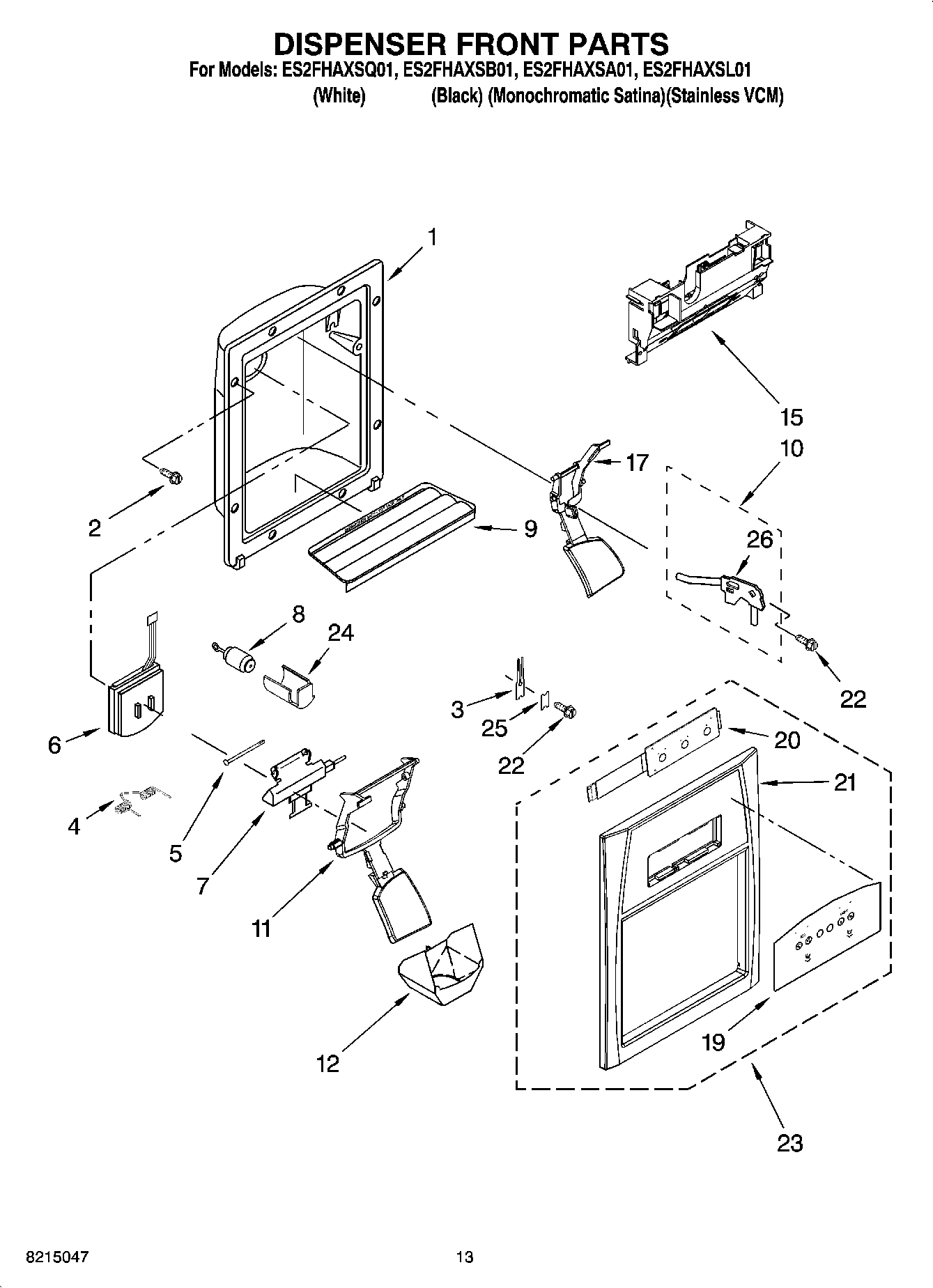 08 - DISPENSER FRONT PARTS