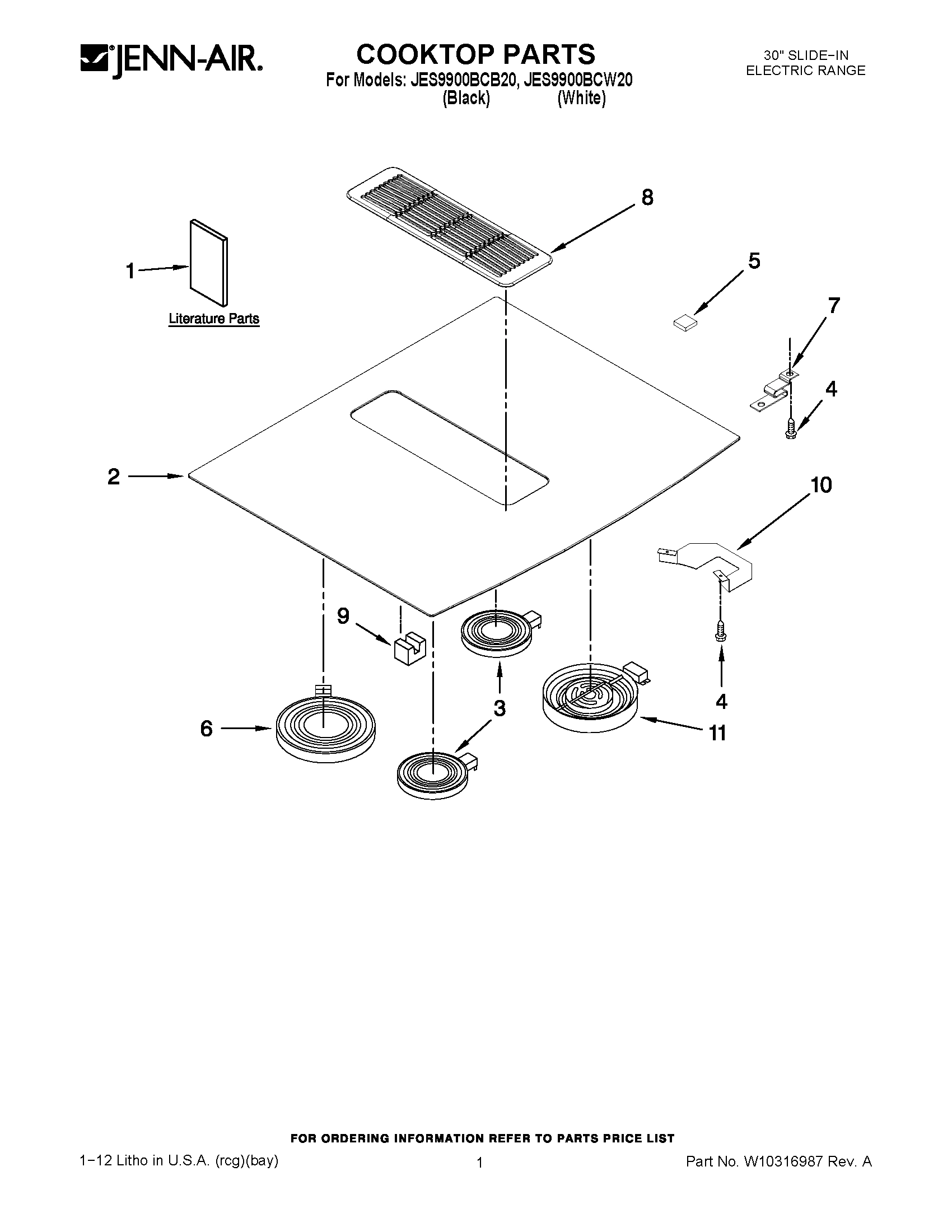01 - COOKTOP PARTS