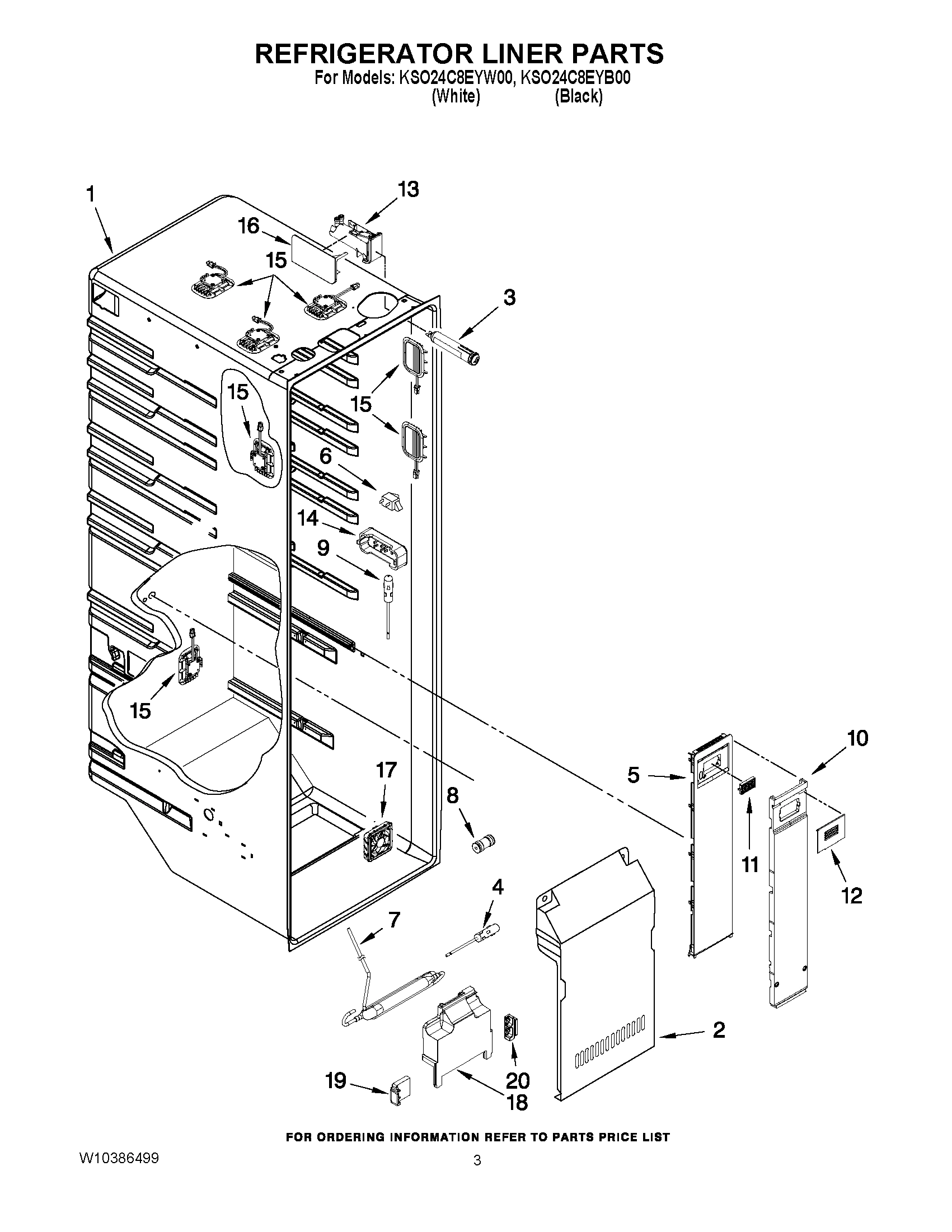 02 - REFRIGERATOR LINER PARTS