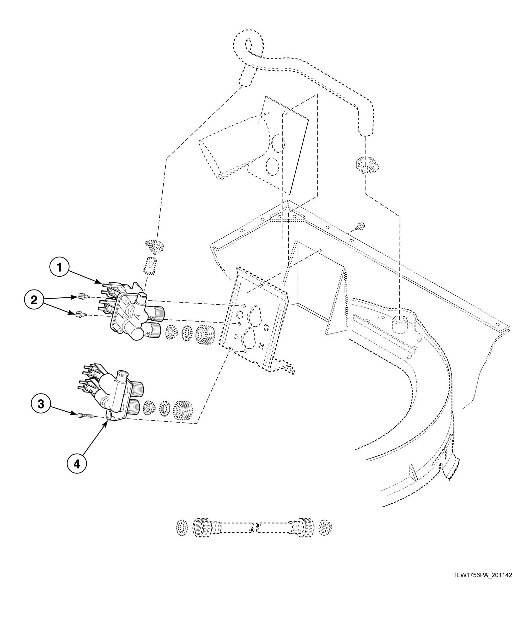 Mixing Valve - All Models Except AWZ53N*-1102 and AWNA62SN301AW01
