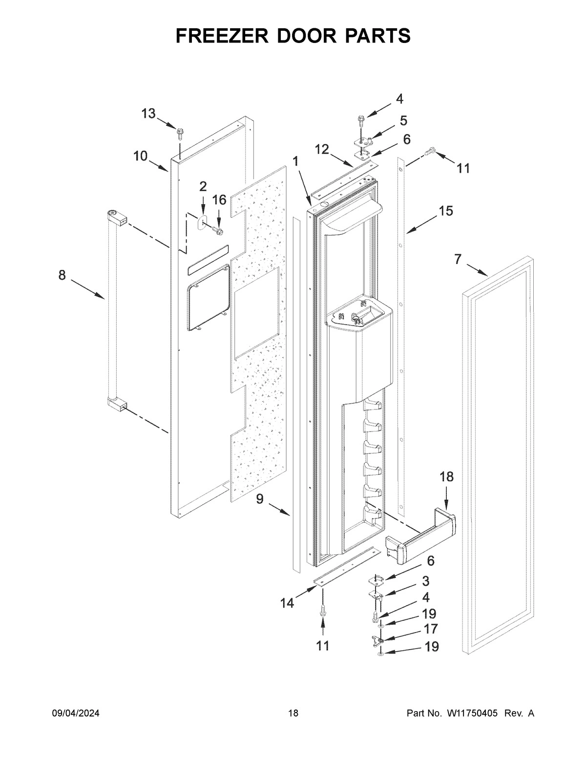 10 - FREEZER DOOR PARTS