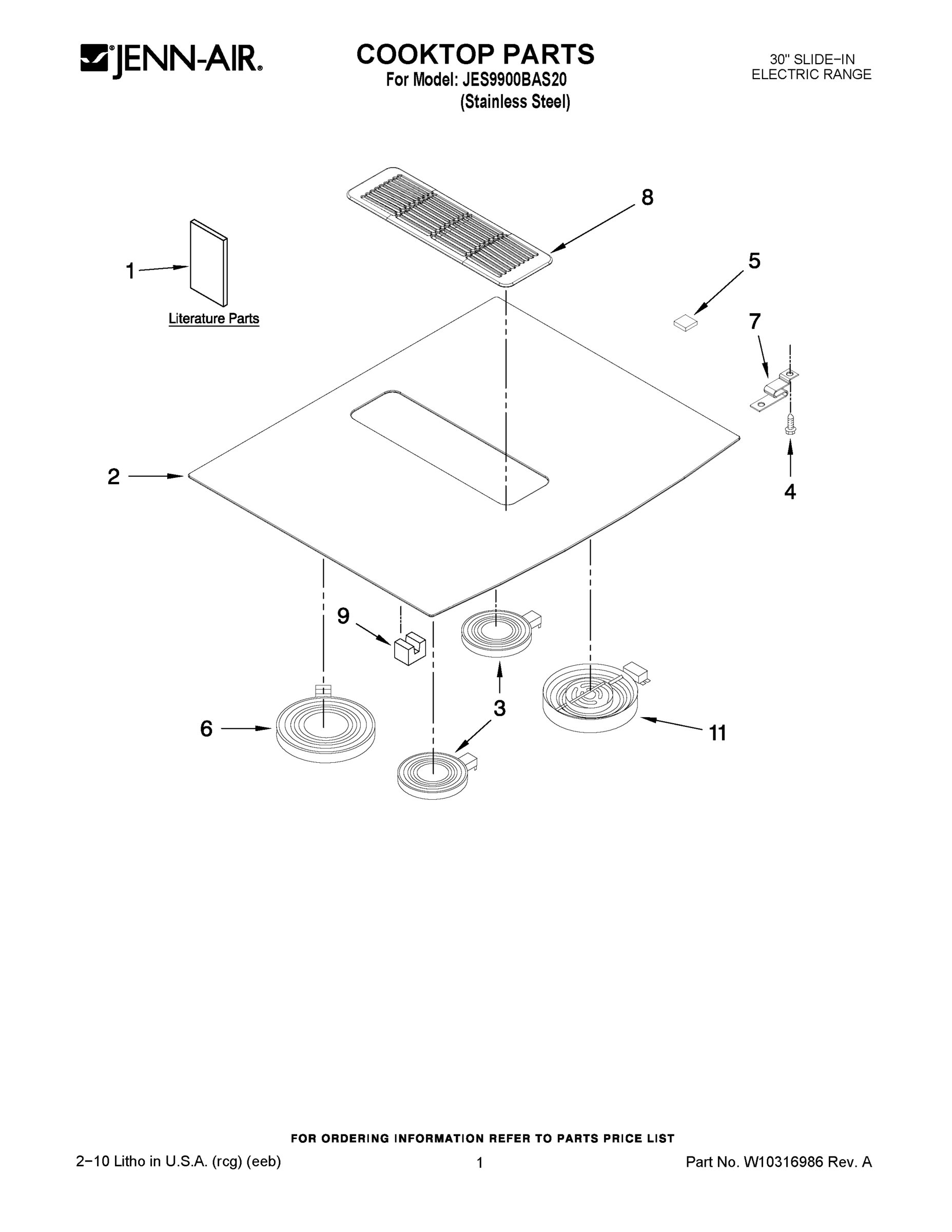 01 - COOKTOP PARTS