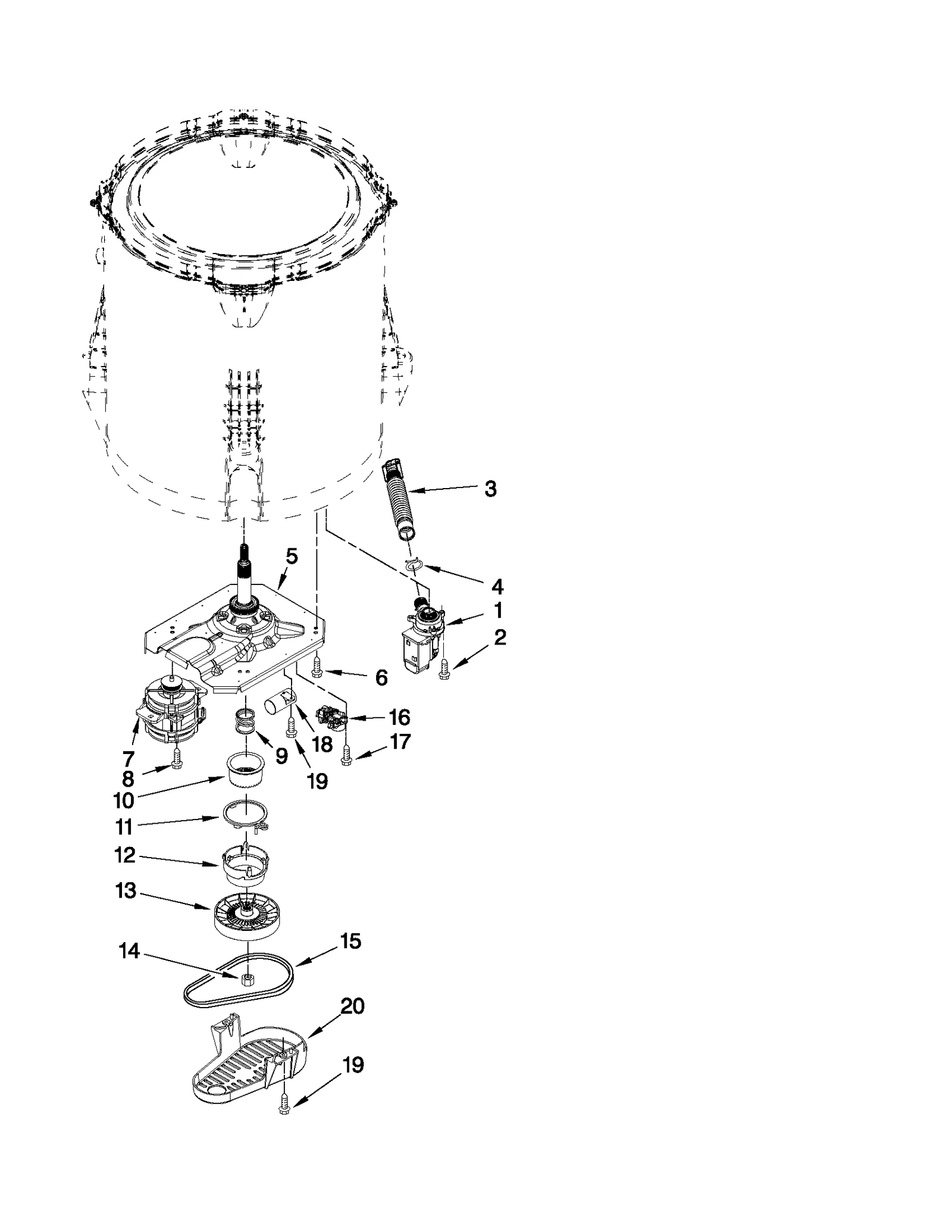 GEARCASE, MOTOR AND PUMP PARTS