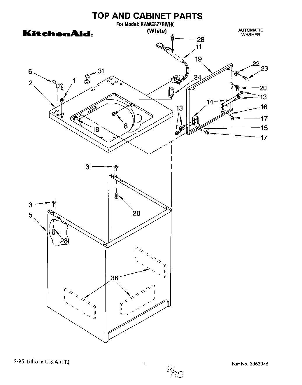 01 - TOP AND CABINET, LIT/OPTIONAL