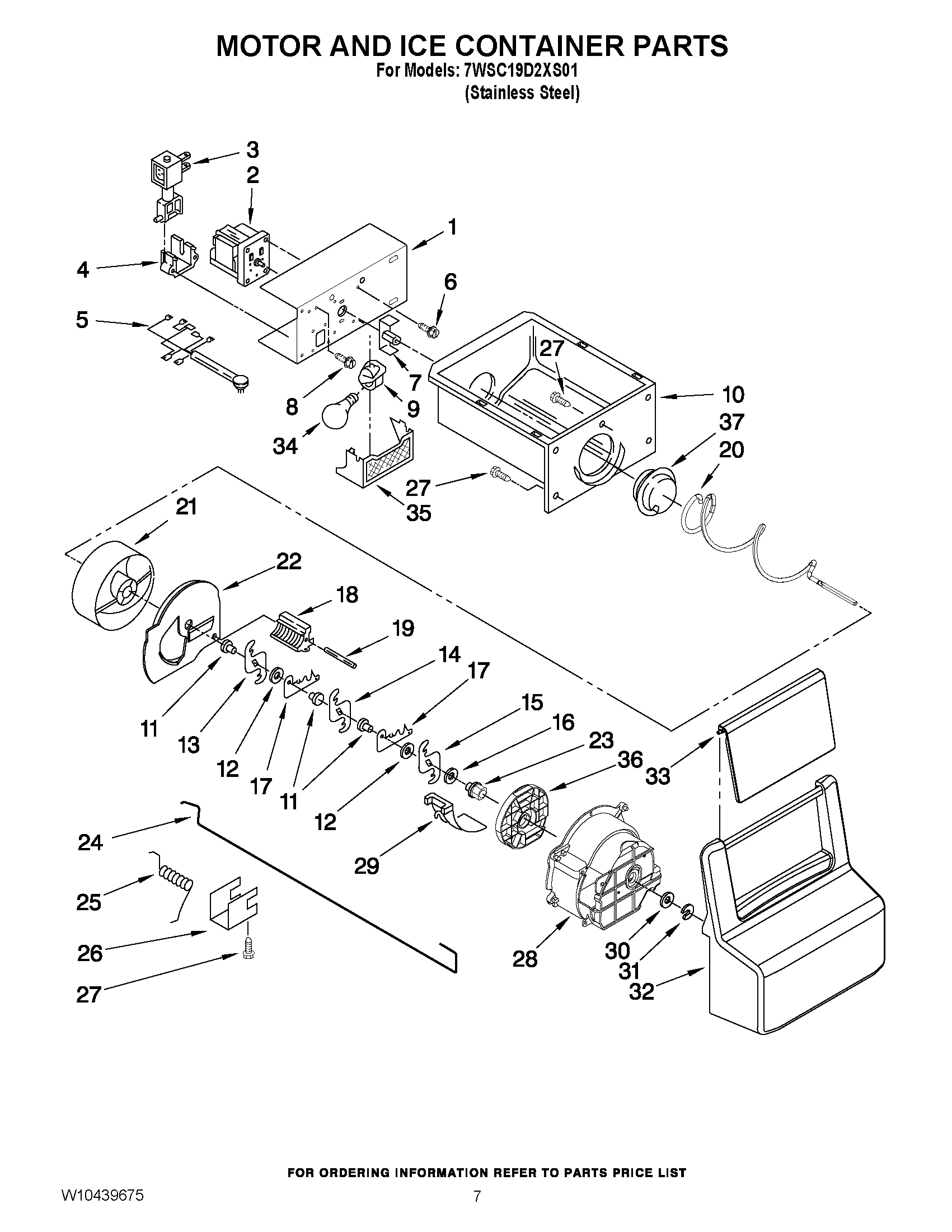 05 - MOTOR AND ICE CONTAINER PARTS