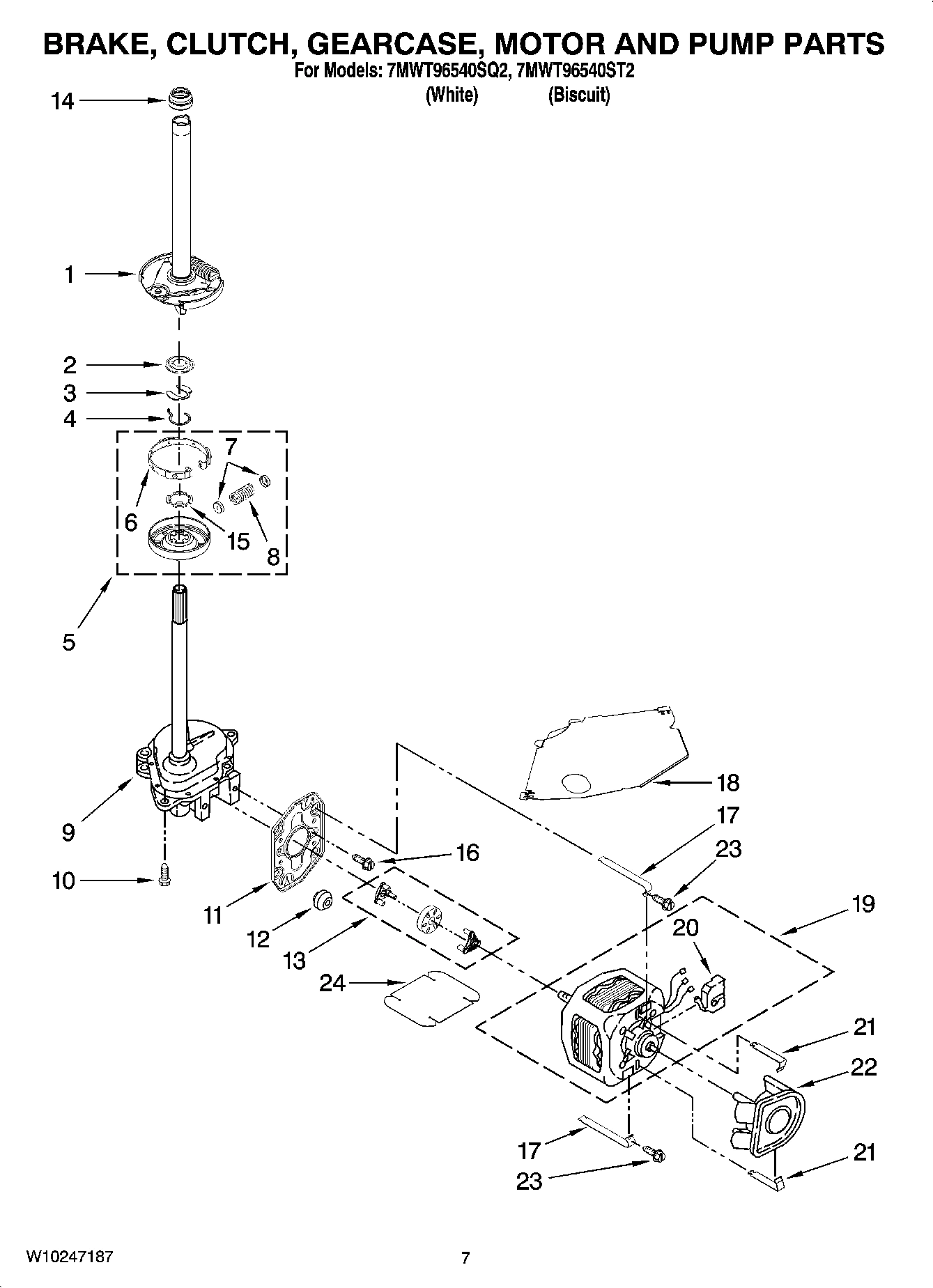 04 - BRAKE, CLUTCH, GEARCASE, MOTOR AND PUMP PARTS