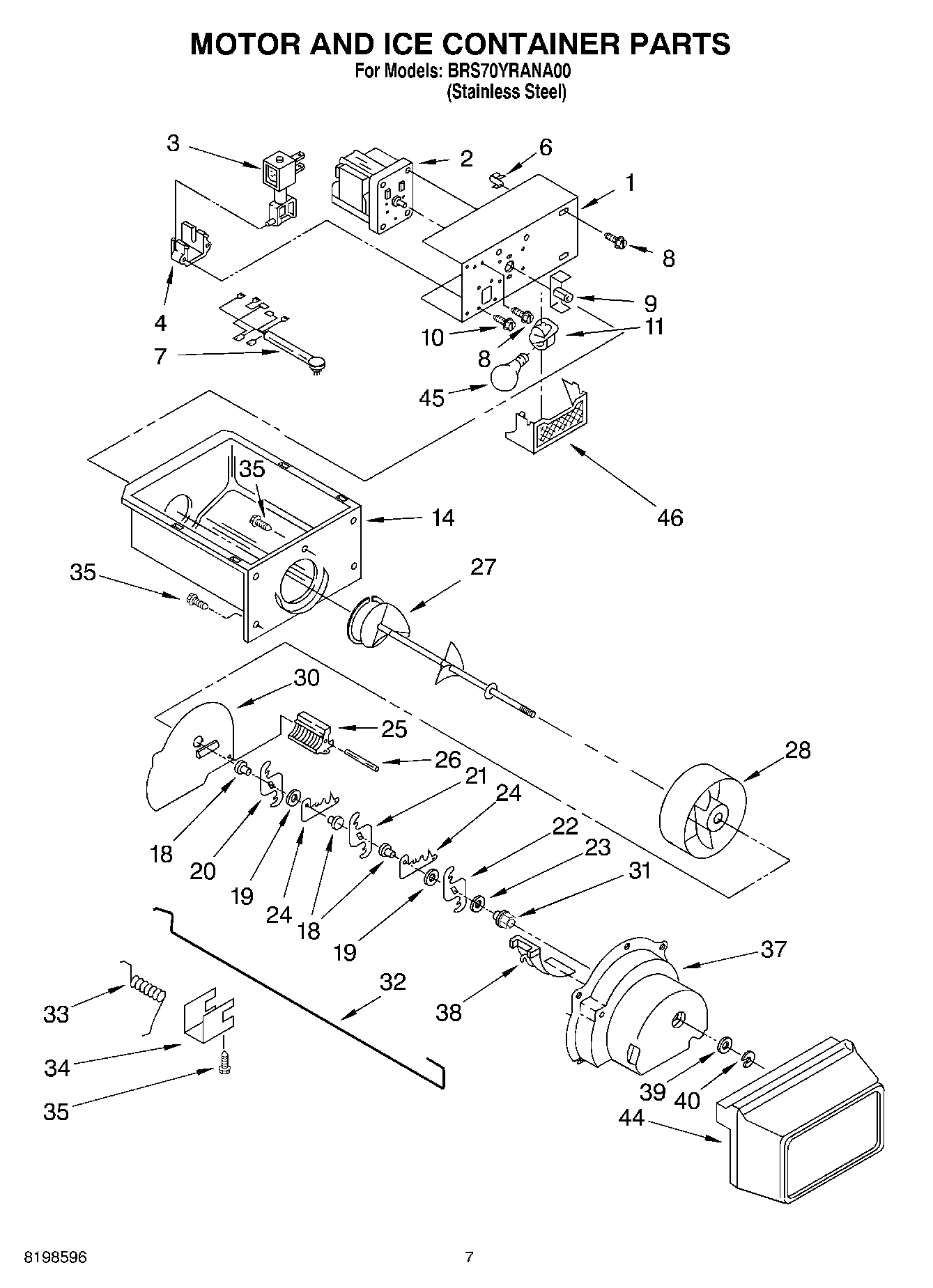 05 - MOTOR AND ICE CONTAINER PARTS